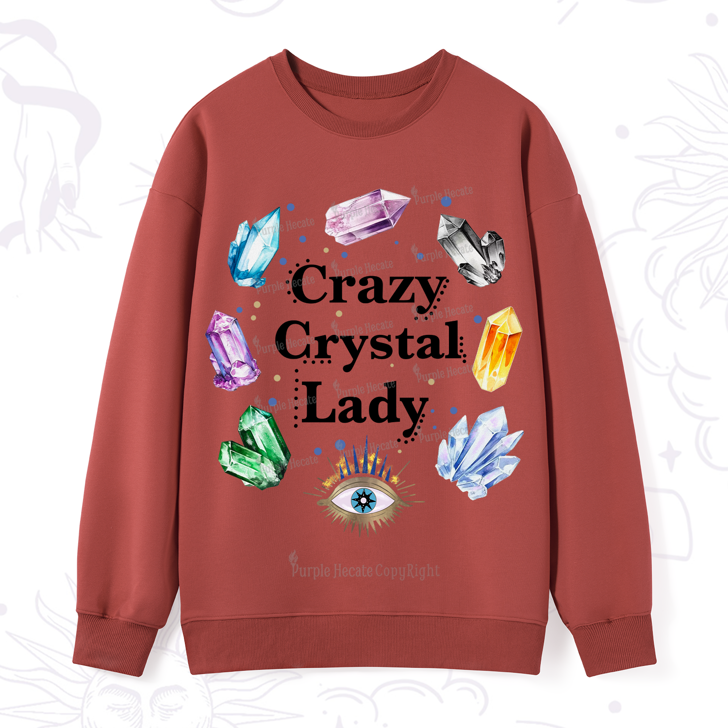 Purplehecate Crazy Crystal Lady Sweatshirt