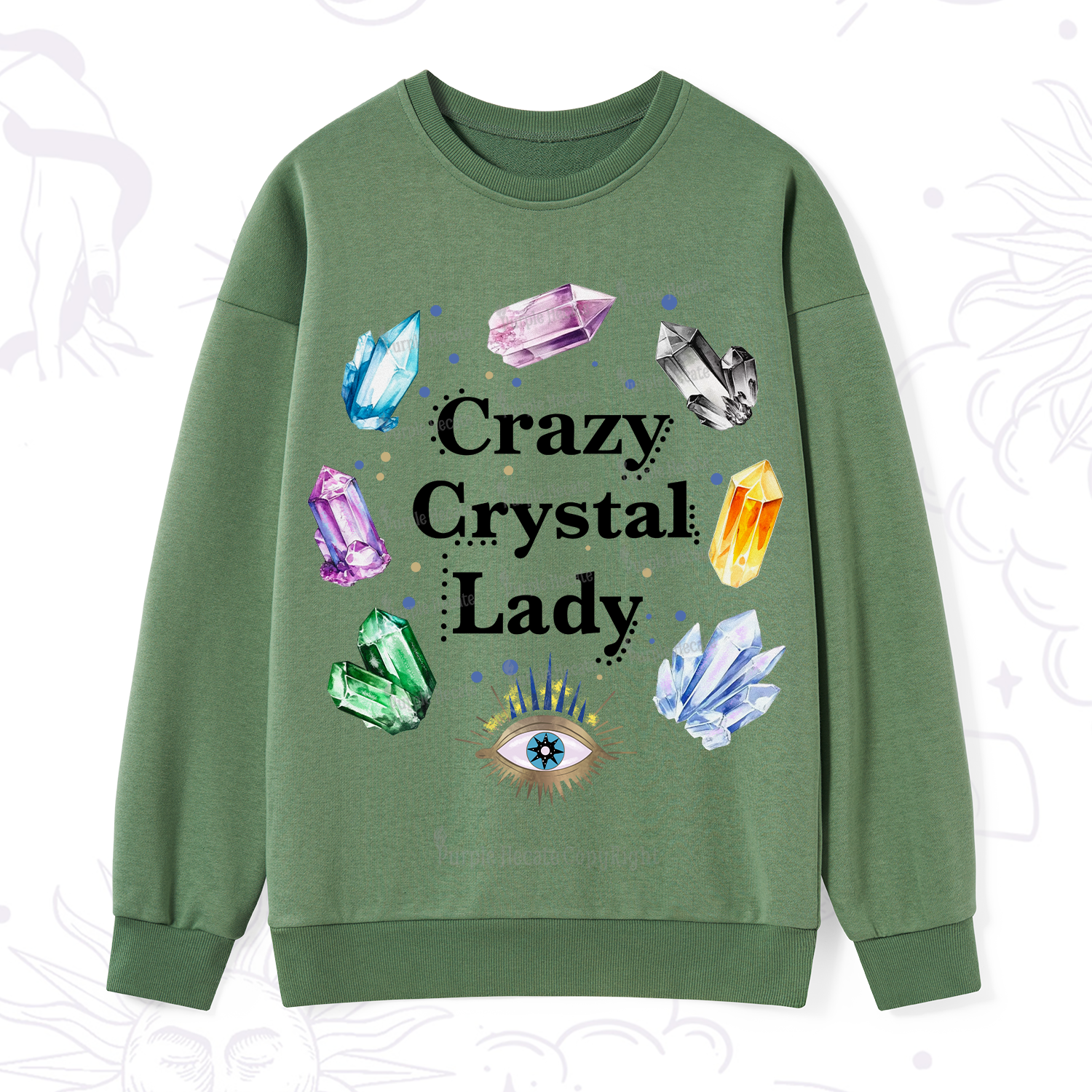Purplehecate Crazy Crystal Lady Sweatshirt
