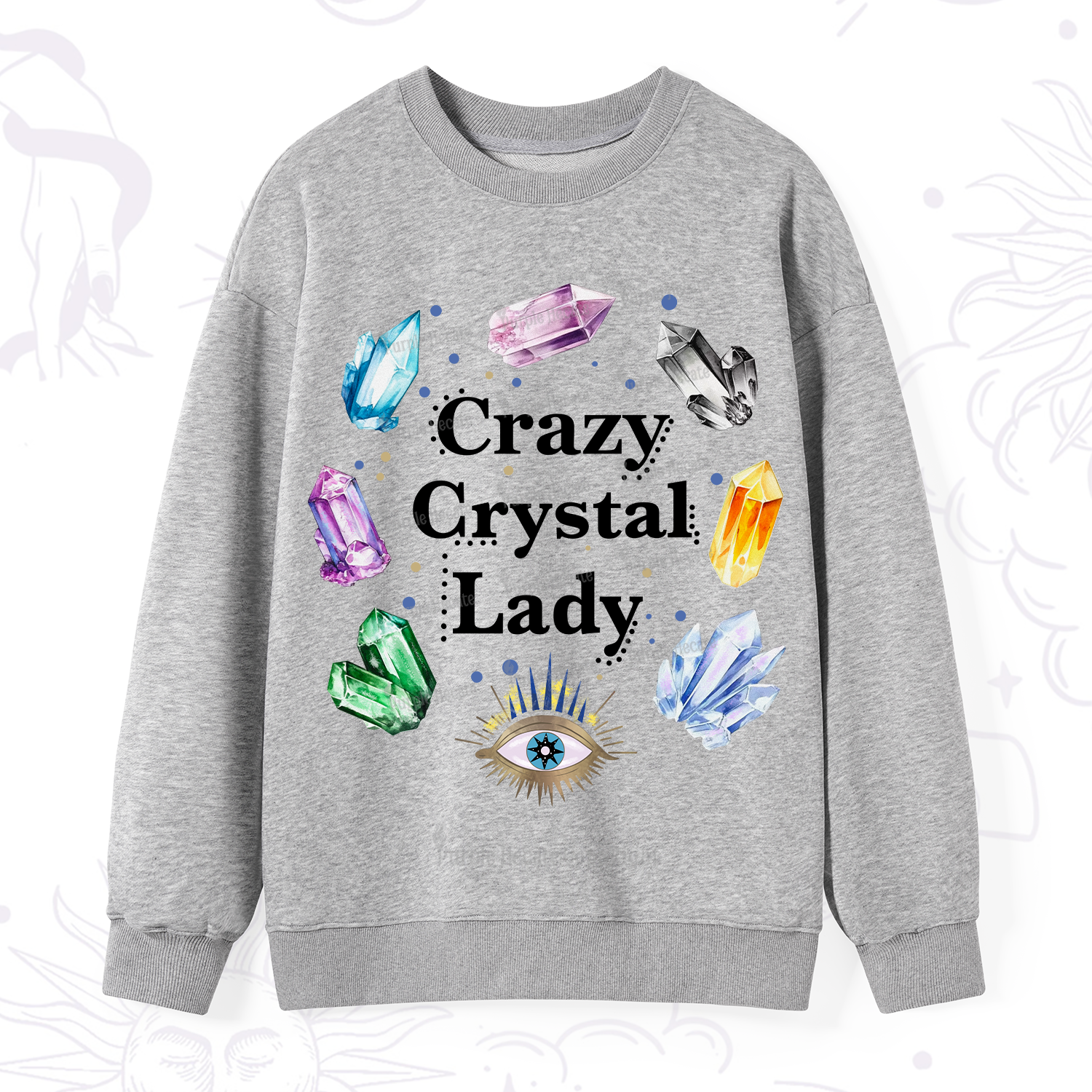 Purplehecate Crazy Crystal Lady Sweatshirt