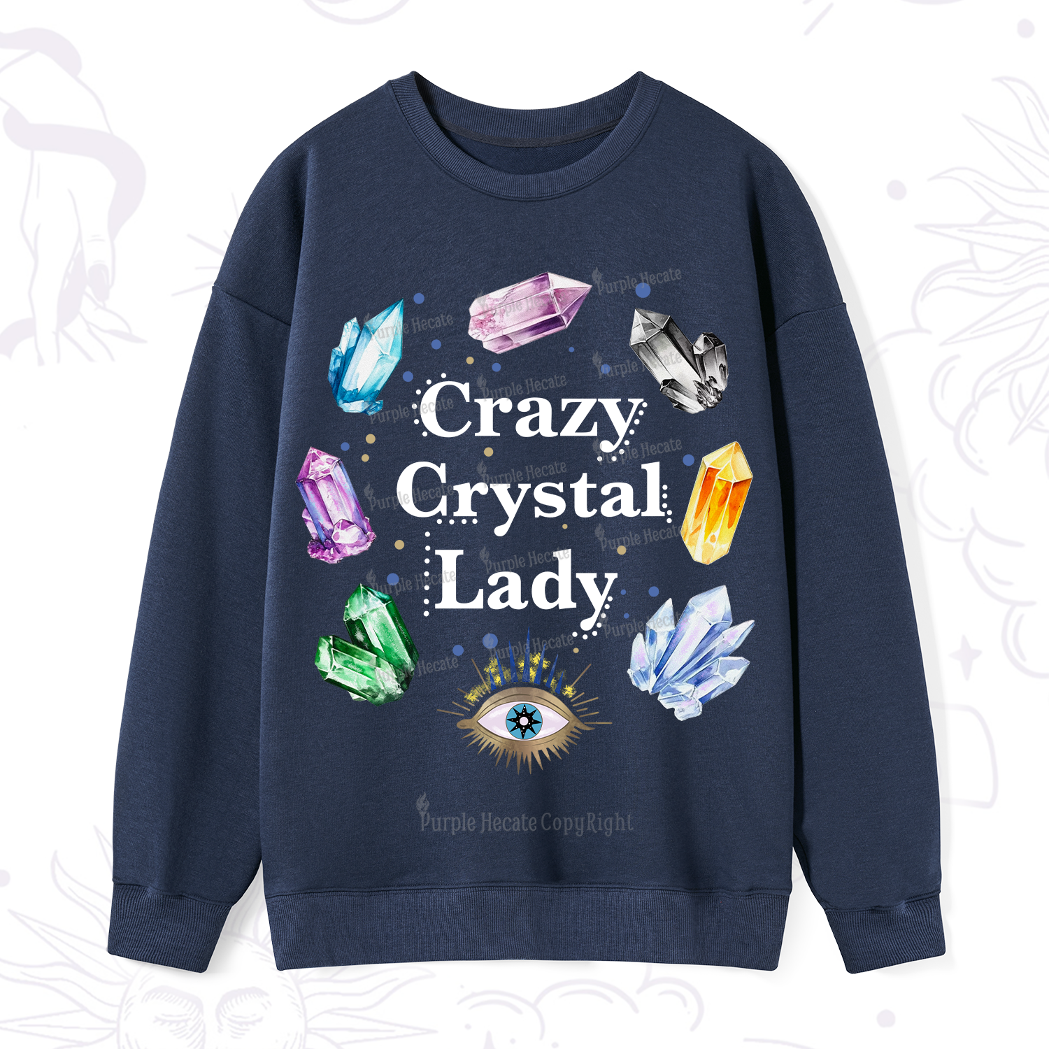 Purplehecate Crazy Crystal Lady Sweatshirt