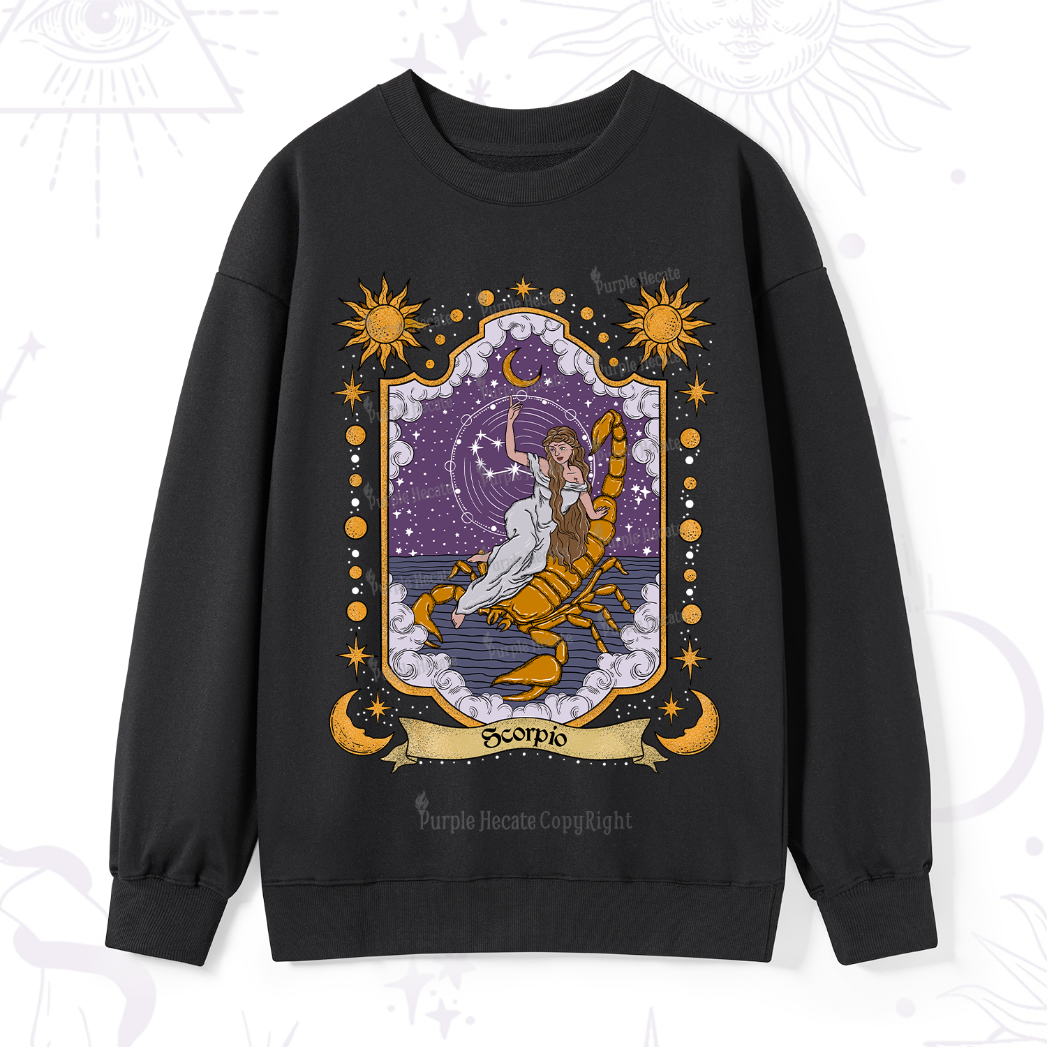 Purplehecate Scorpio Zodiac Sweatshirt