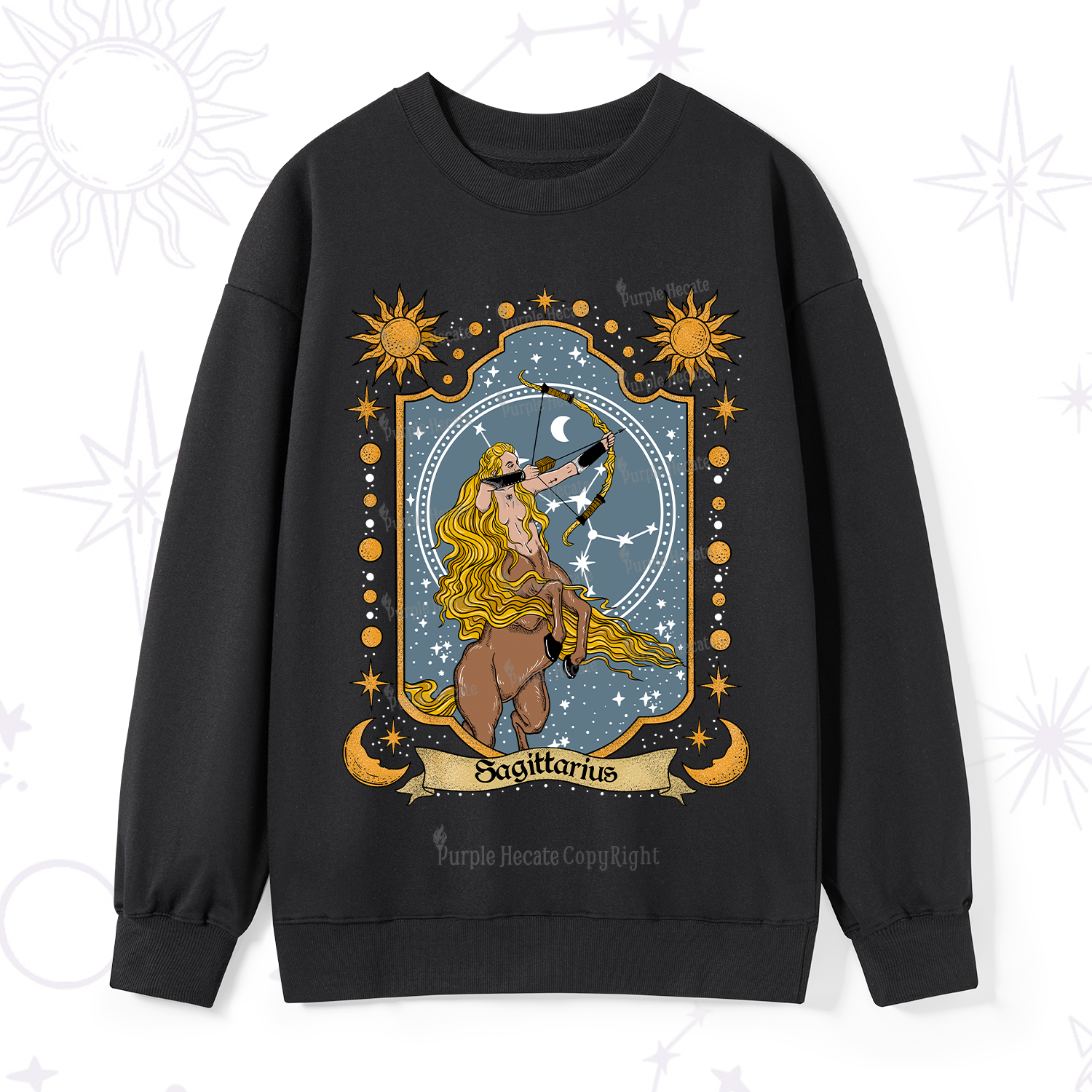 Purplehecate Sagittarius Zodiac Sweatshirt