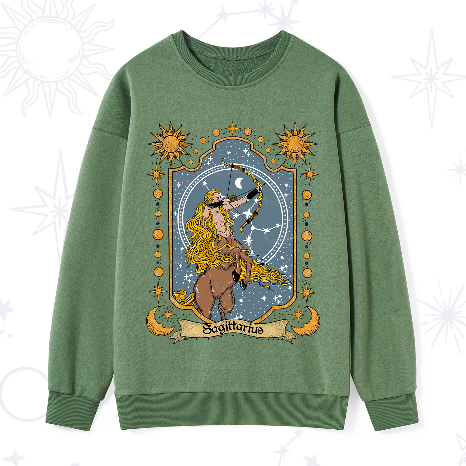 Purplehecate Sagittarius Zodiac Sweatshirt