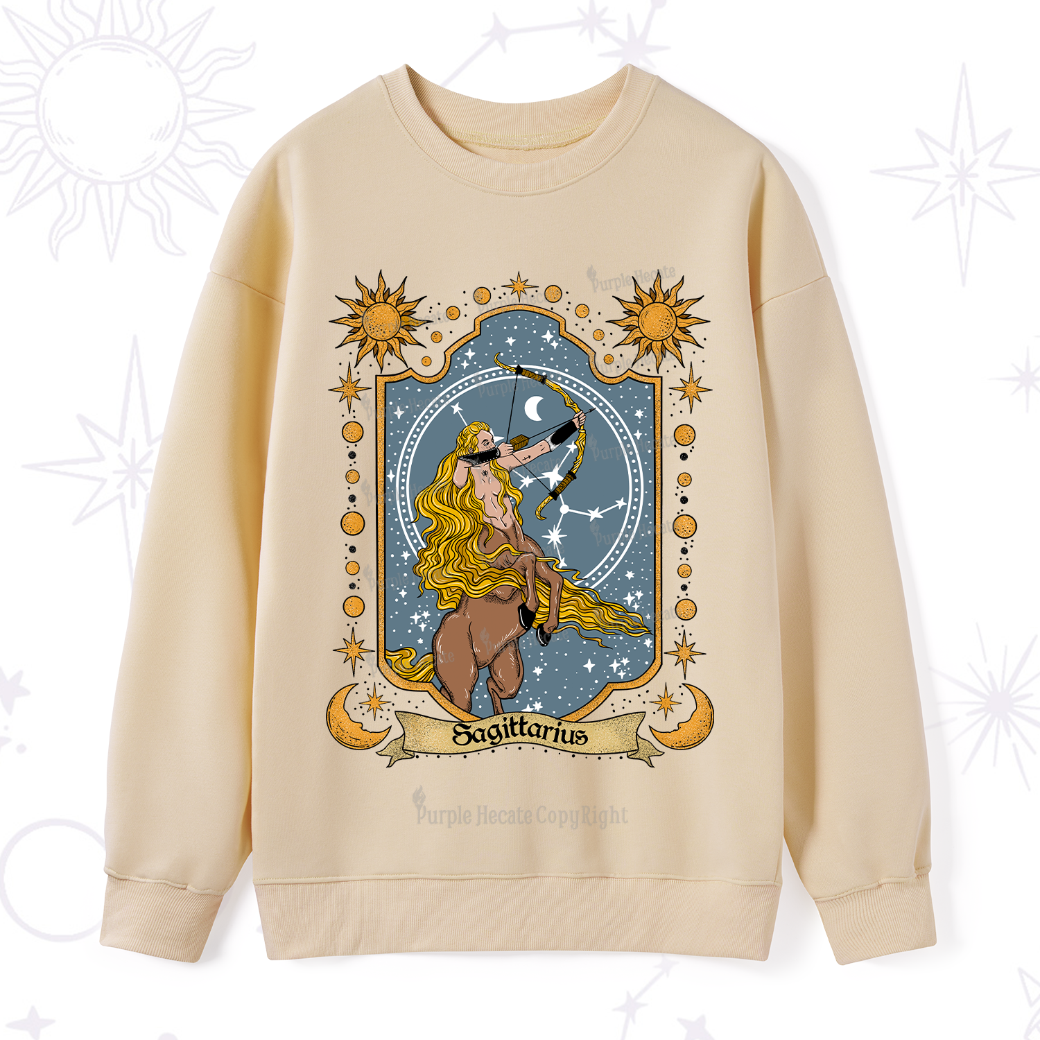 Purplehecate Sagittarius Zodiac Sweatshirt