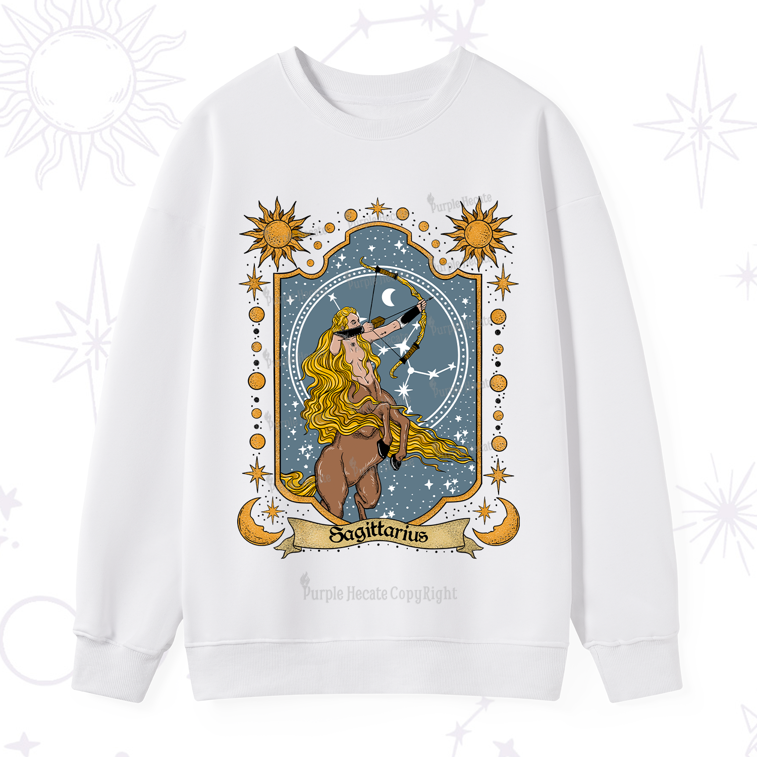Purplehecate Sagittarius Zodiac Sweatshirt