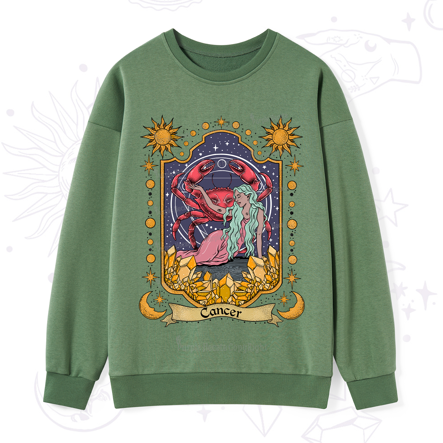 Purplehecate Cancer Zodiac Sweatshirt
