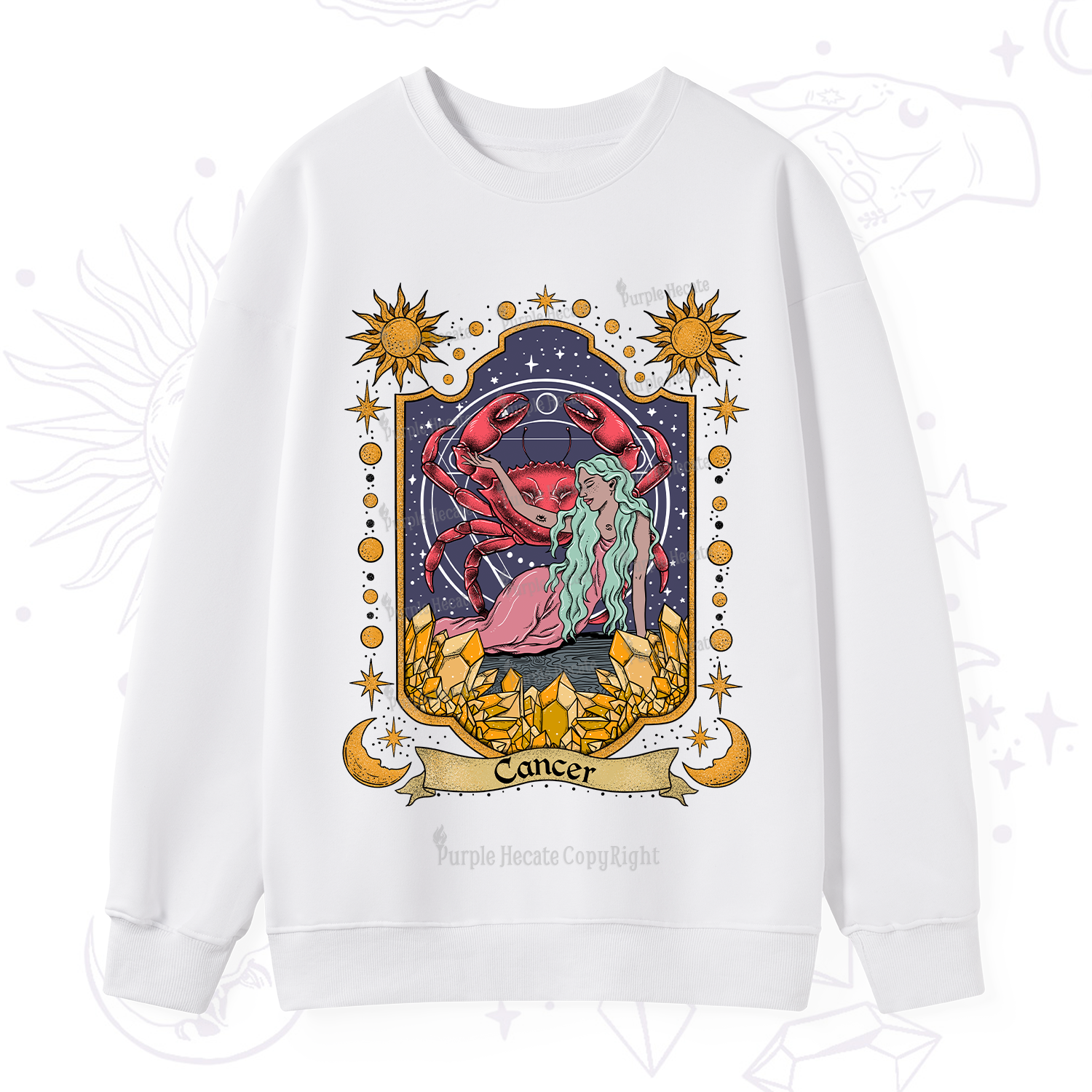 Purplehecate Cancer Zodiac Sweatshirt