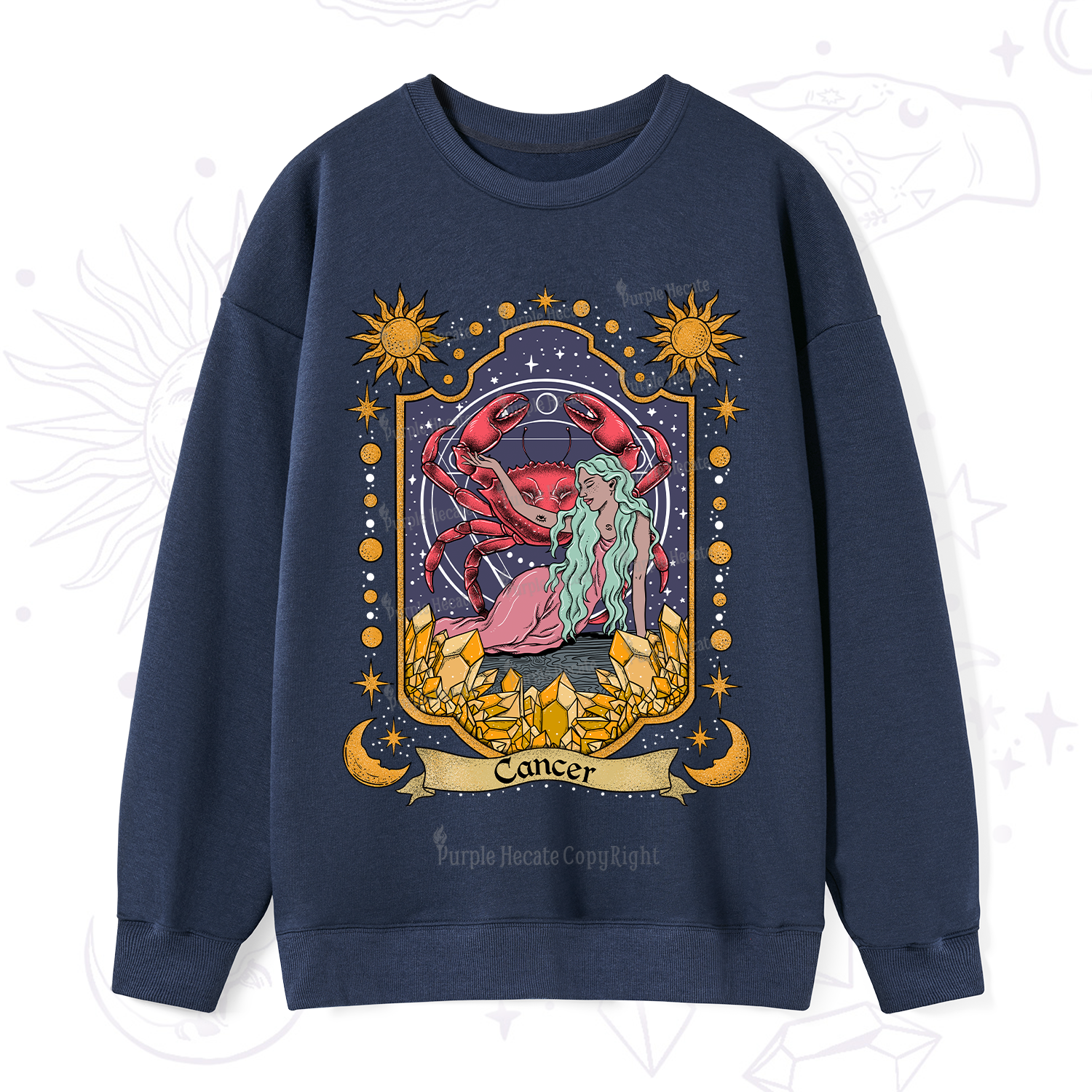 Purplehecate Cancer Zodiac Sweatshirt
