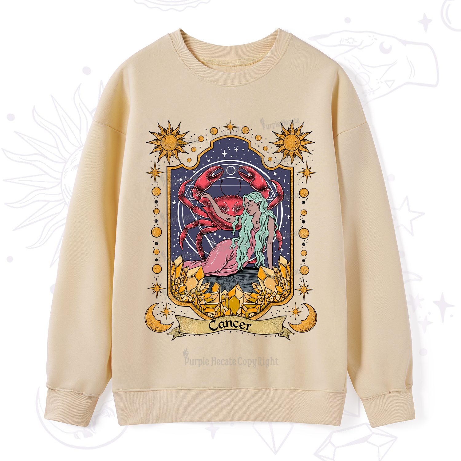 Purplehecate Cancer Zodiac Sweatshirt