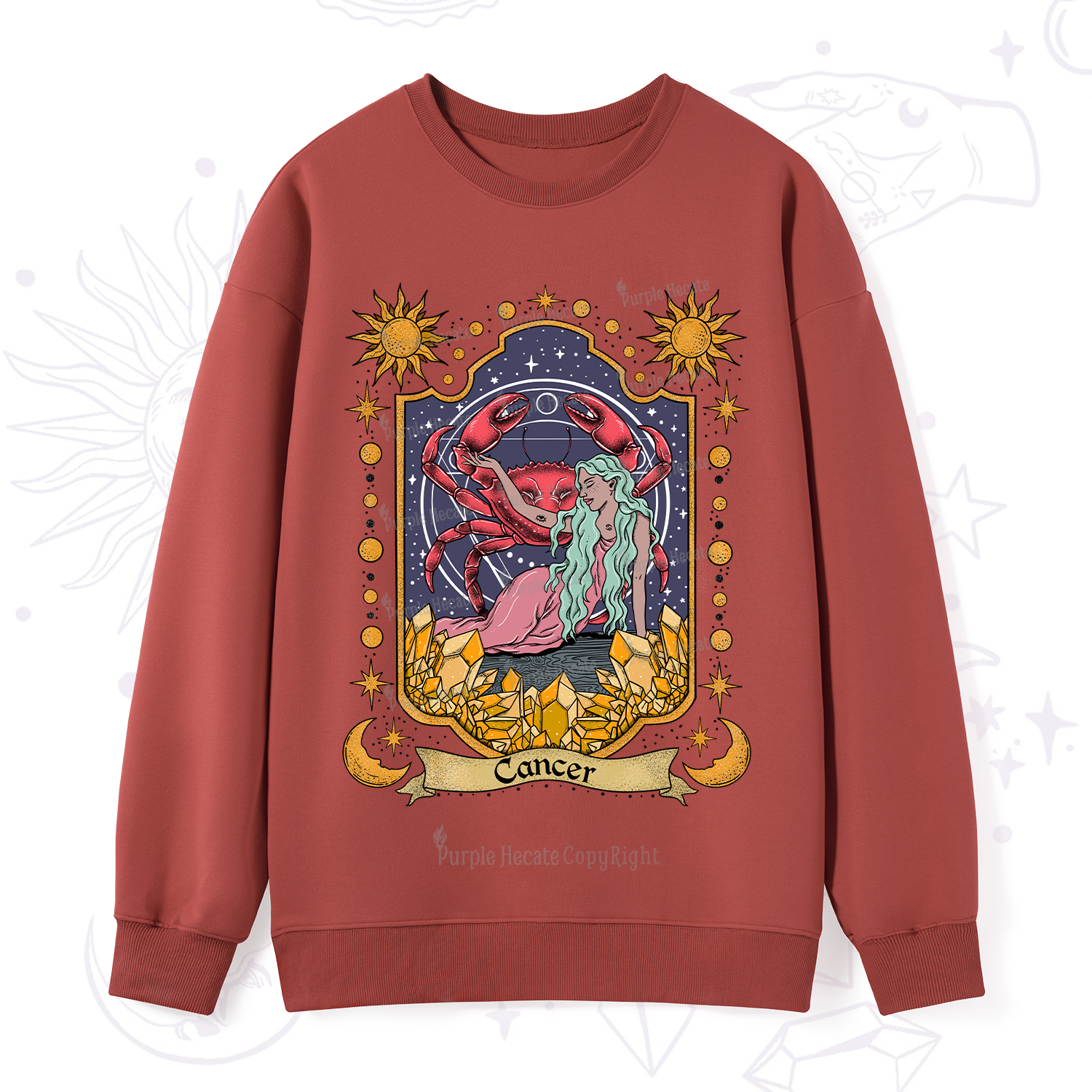 Purplehecate Cancer Zodiac Sweatshirt