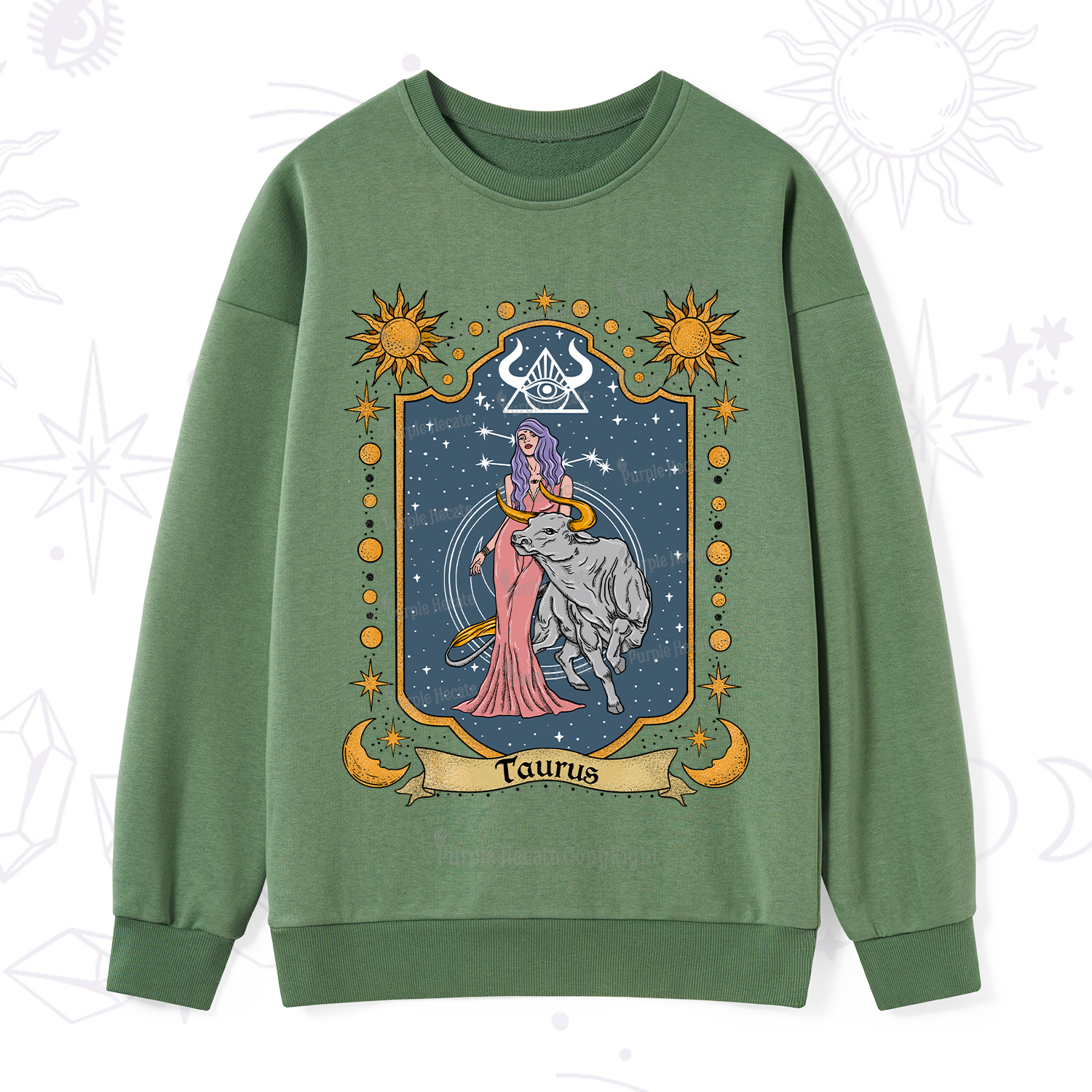 Purplehecate Taurus Zodiac Sweatshirt