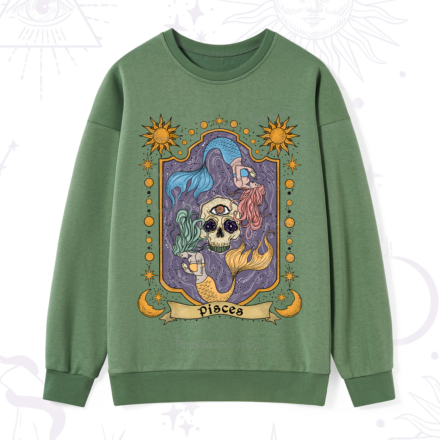 Purplehecate Pisces Zodiac Sweatshirt