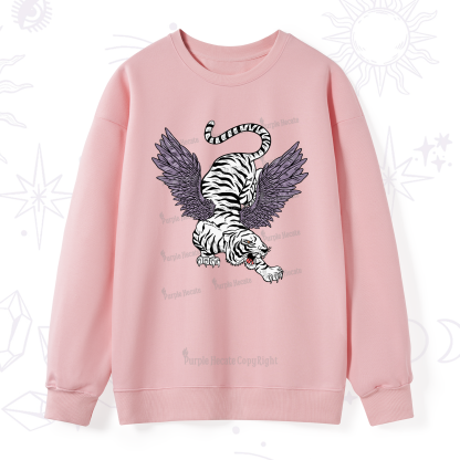Purplehecate Tiger With Wings Sweatshirt