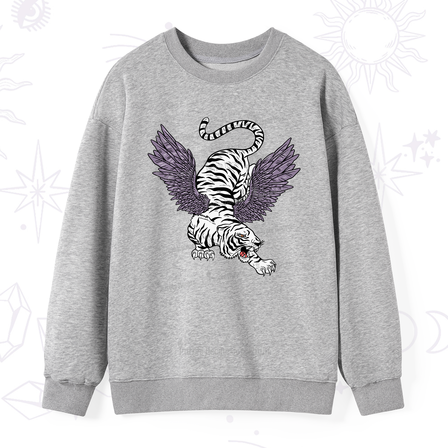 Purplehecate Tiger With Wings Sweatshirt