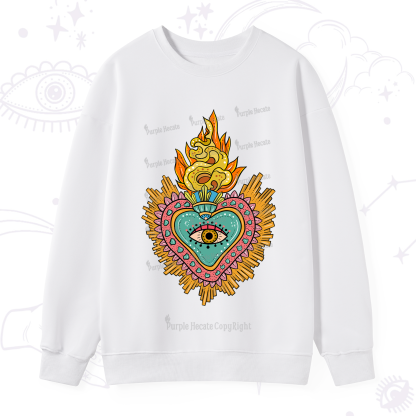 Purplehecate Rainbow Sacred Heart Sweatshirt