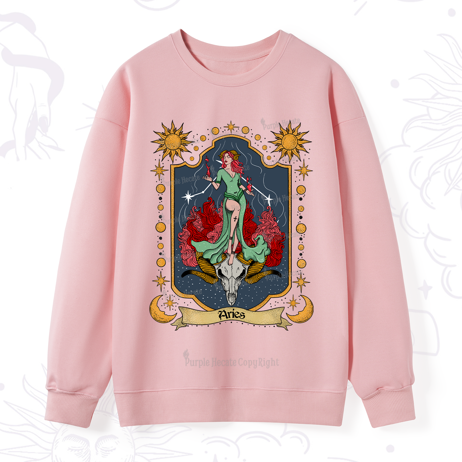 Purplehecate Aries Zodiac Sweatshirt