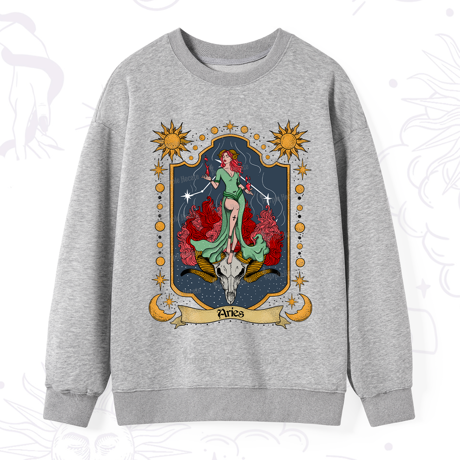 Purplehecate Aries Zodiac Sweatshirt