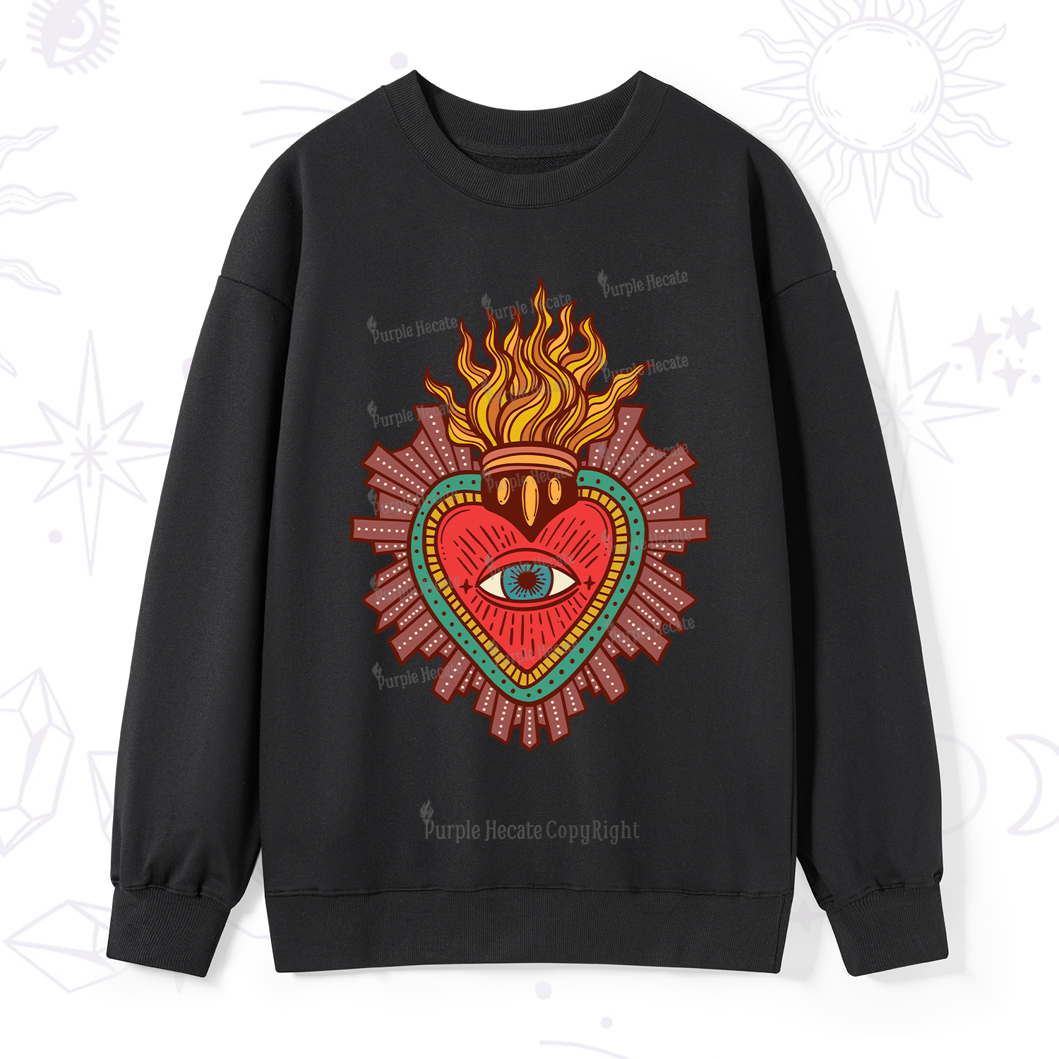 Purplehecate Sacred Heart Sweatshirt