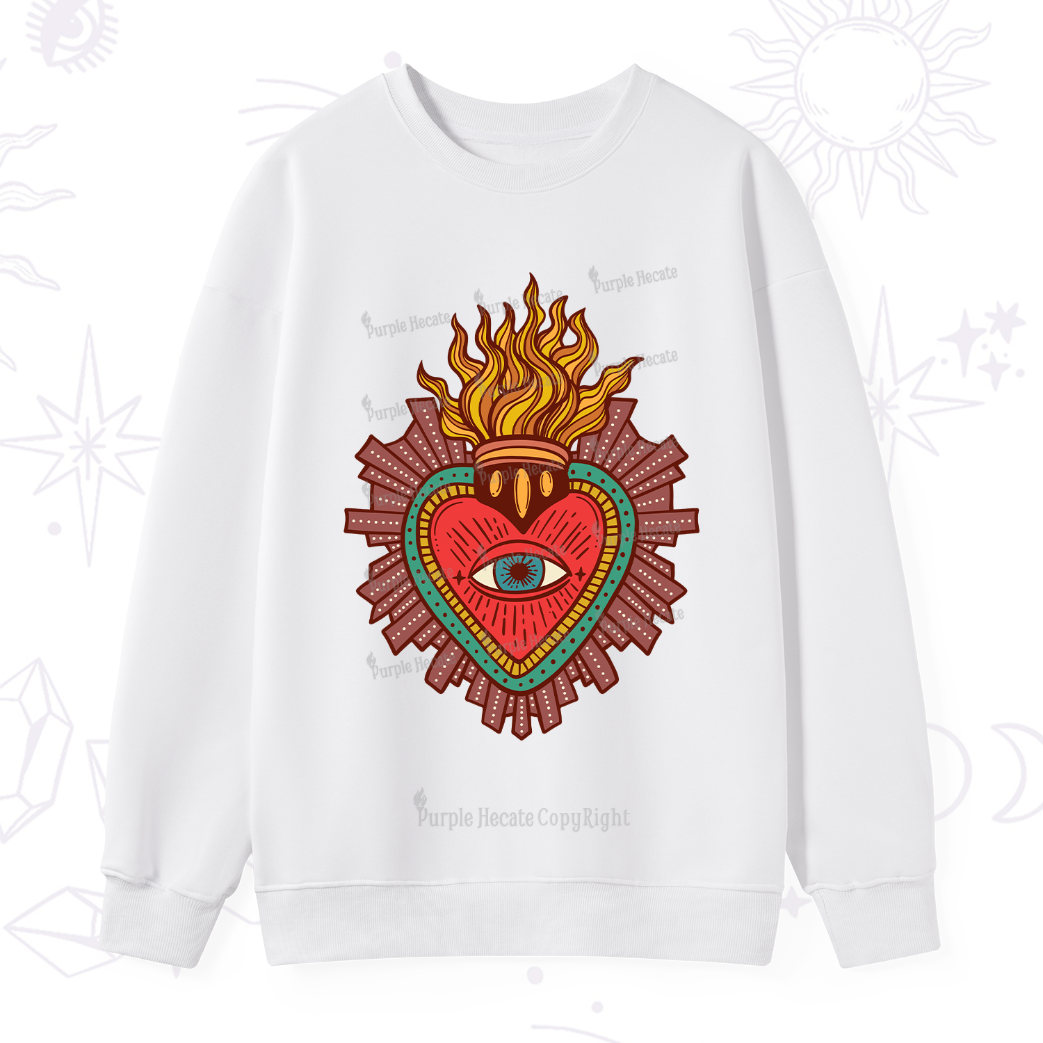 Purplehecate Sacred Heart Sweatshirt