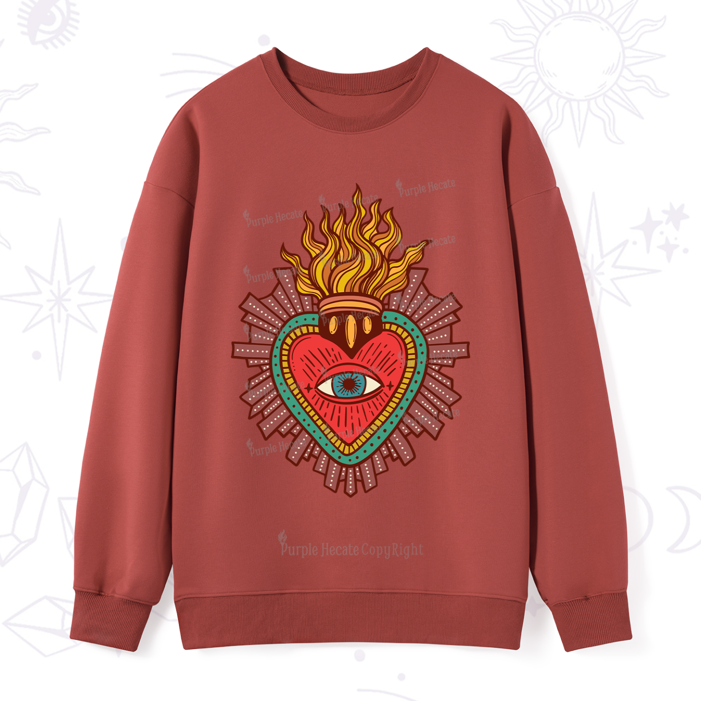 Purplehecate Sacred Heart Sweatshirt
