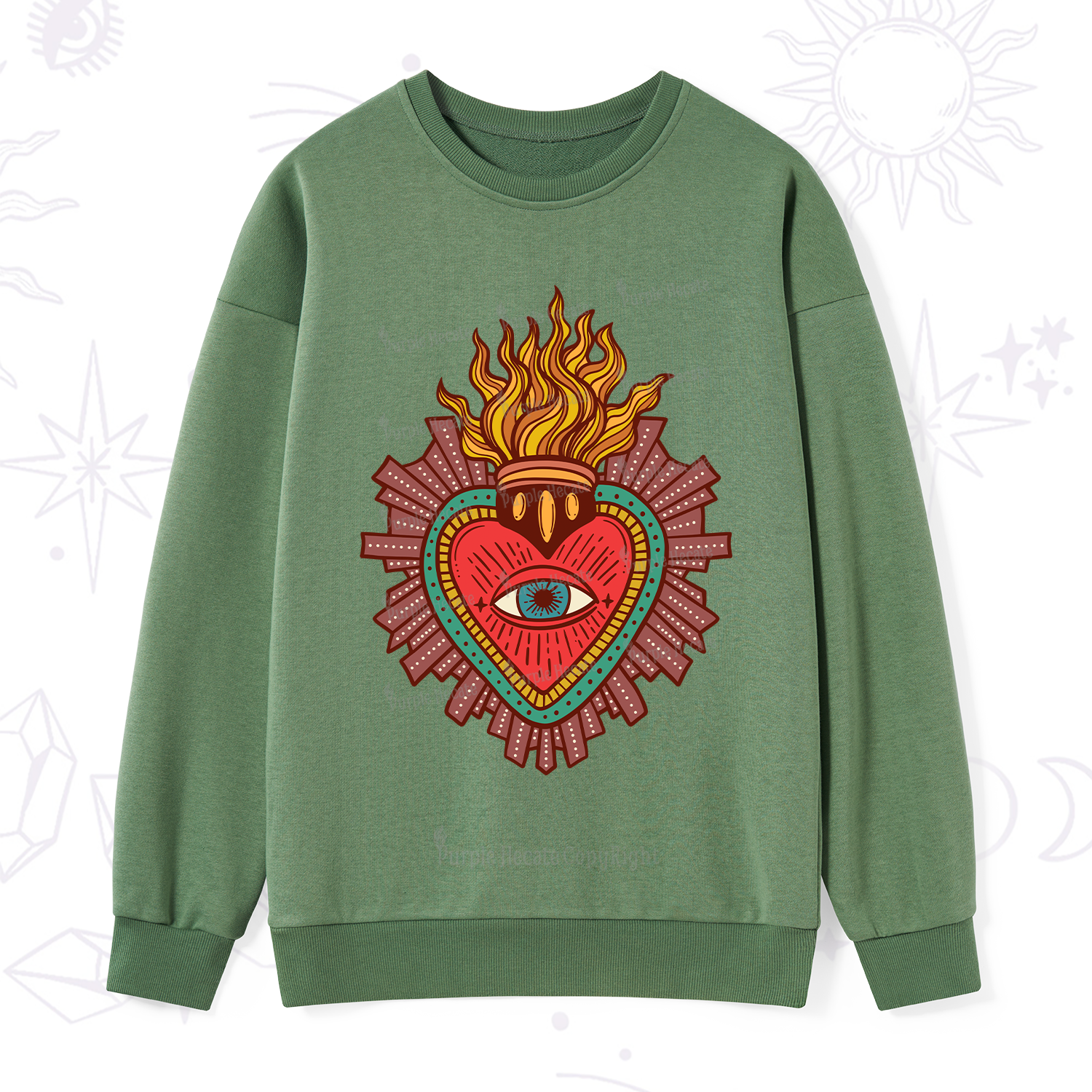 Purplehecate Sacred Heart Sweatshirt