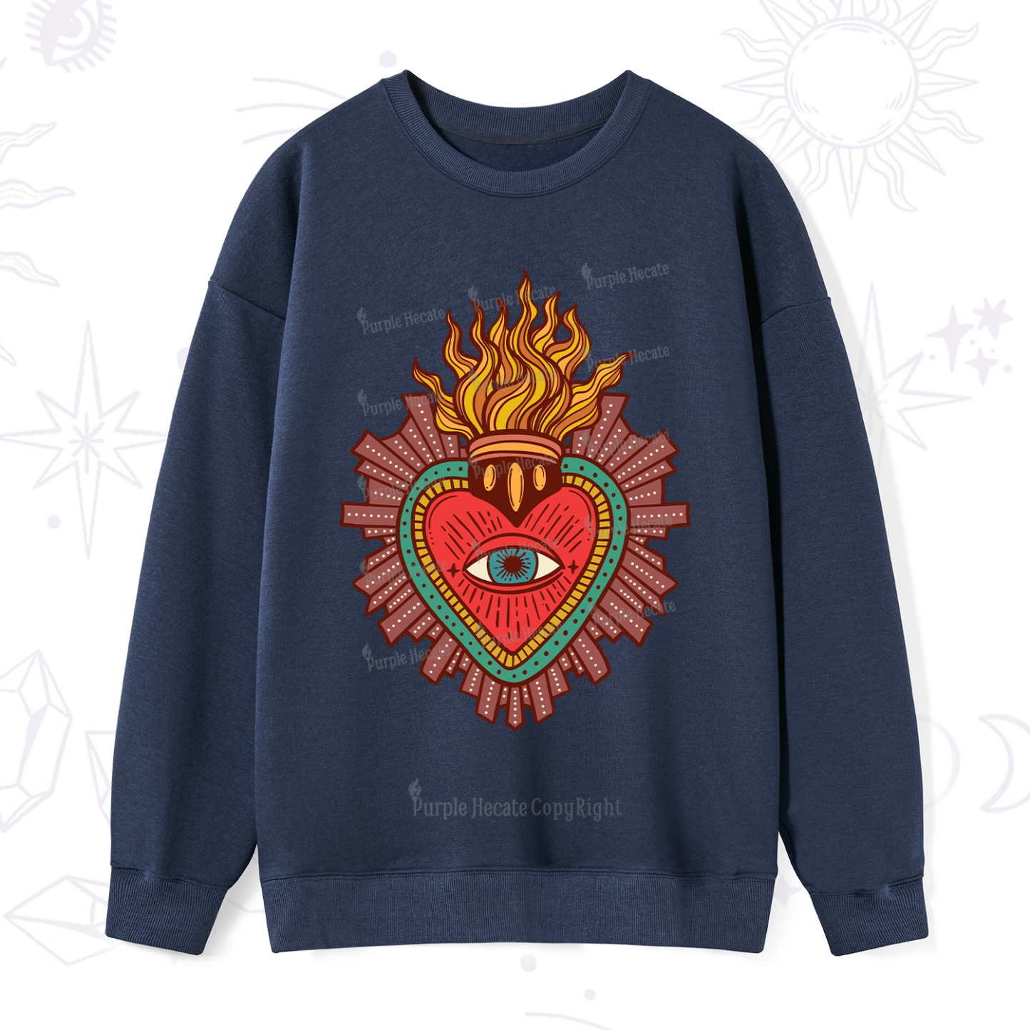 Purplehecate Sacred Heart Sweatshirt