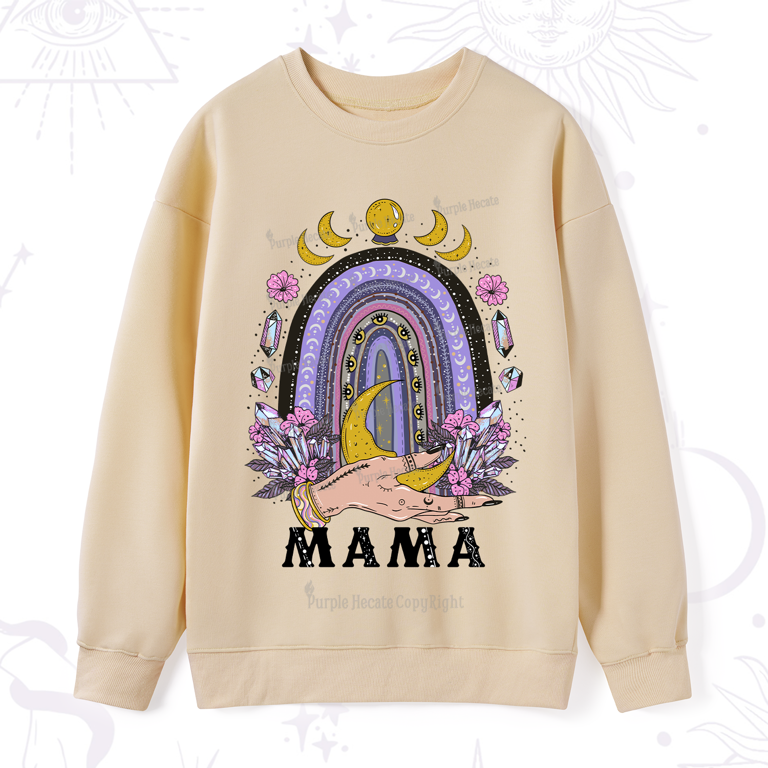 Purplehecate Gothic Mama Rainbow Sweatshirt