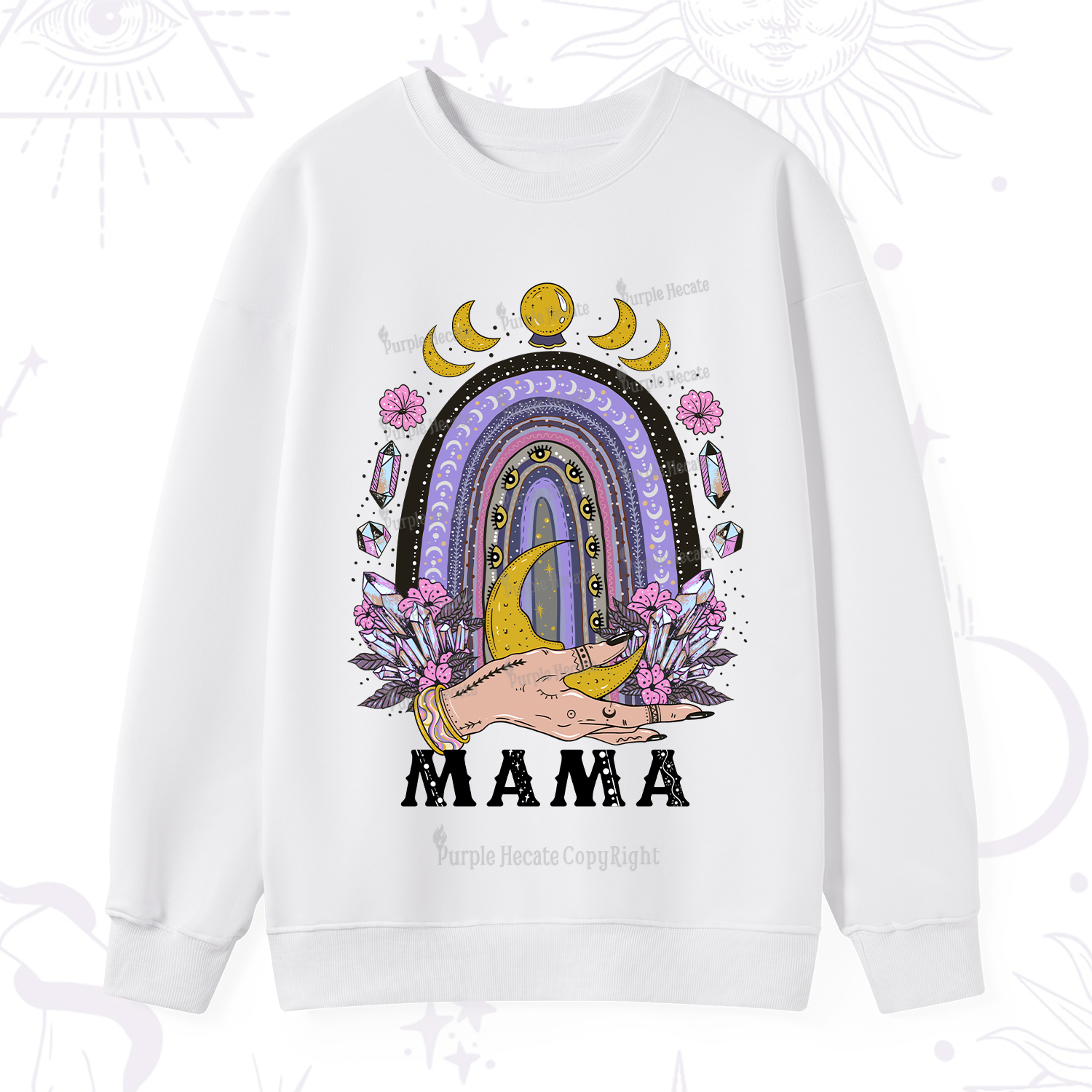 Purplehecate Gothic Mama Rainbow Sweatshirt