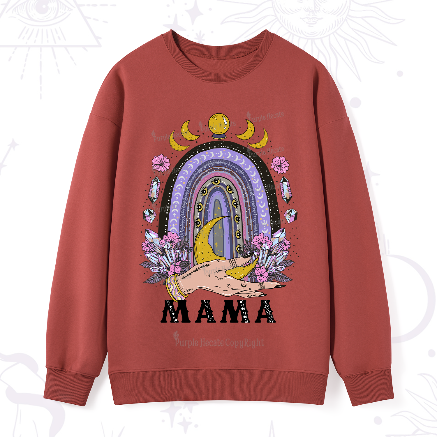 Purplehecate Gothic Mama Rainbow Sweatshirt