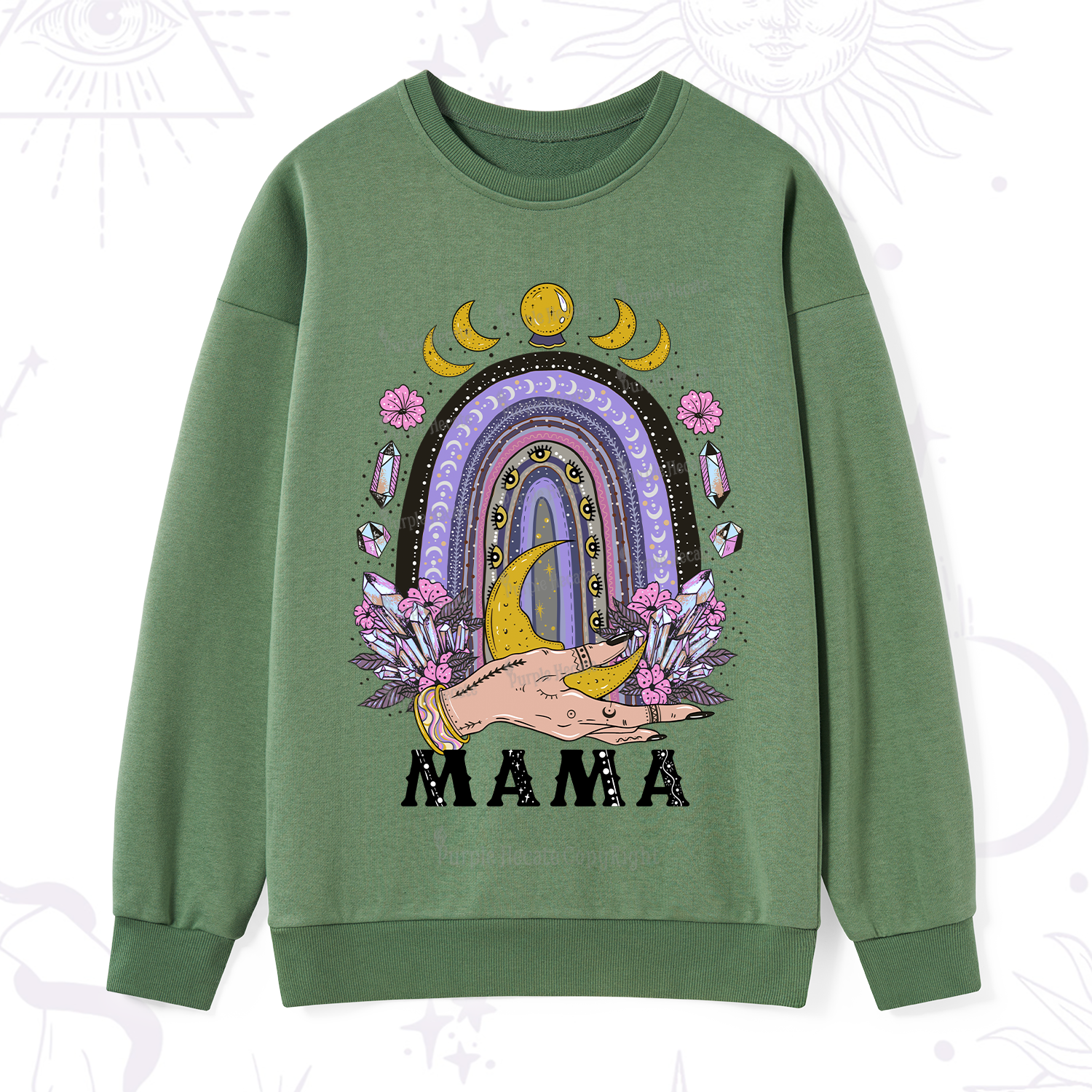 Purplehecate Gothic Mama Rainbow Sweatshirt