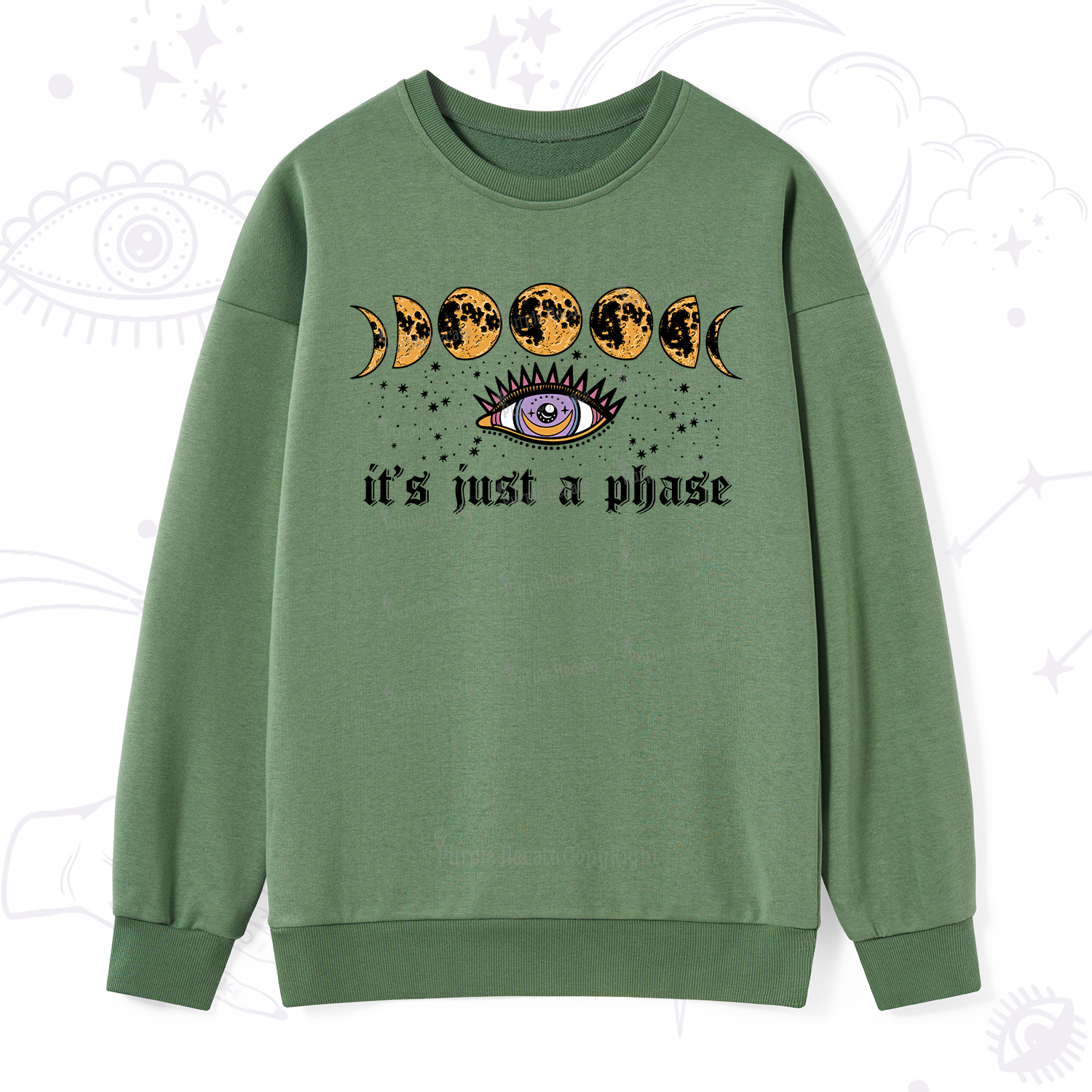 Purplehecate It's Just A Phase Sweatshirt