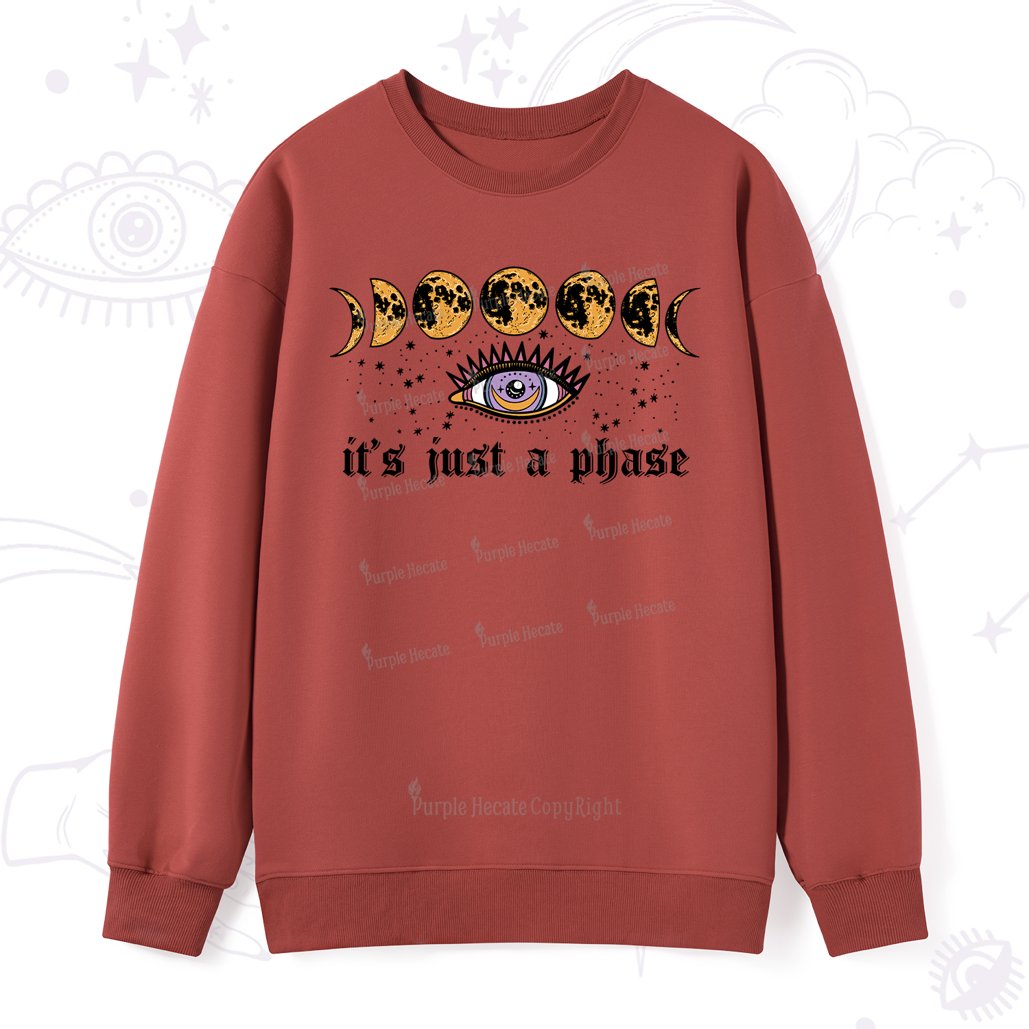 Purplehecate It's Just A Phase Sweatshirt