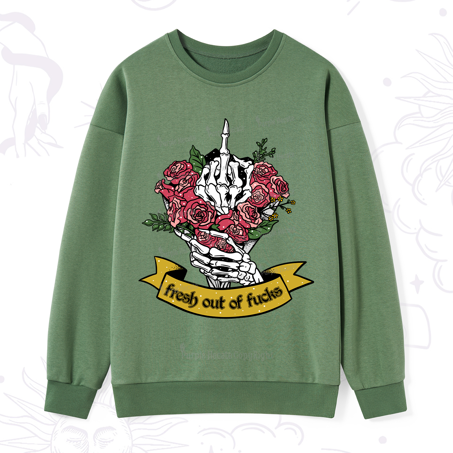 Purplehecate Fresh Out Of Fucks Sweatshirt