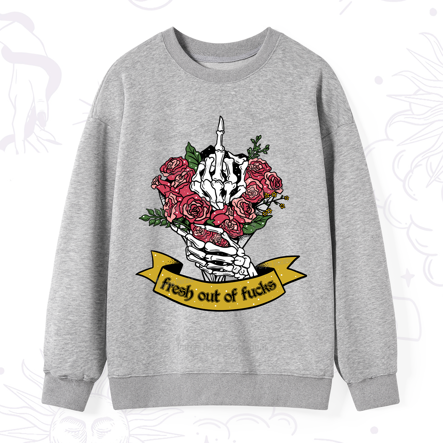 Purplehecate Fresh Out Of Fucks Sweatshirt