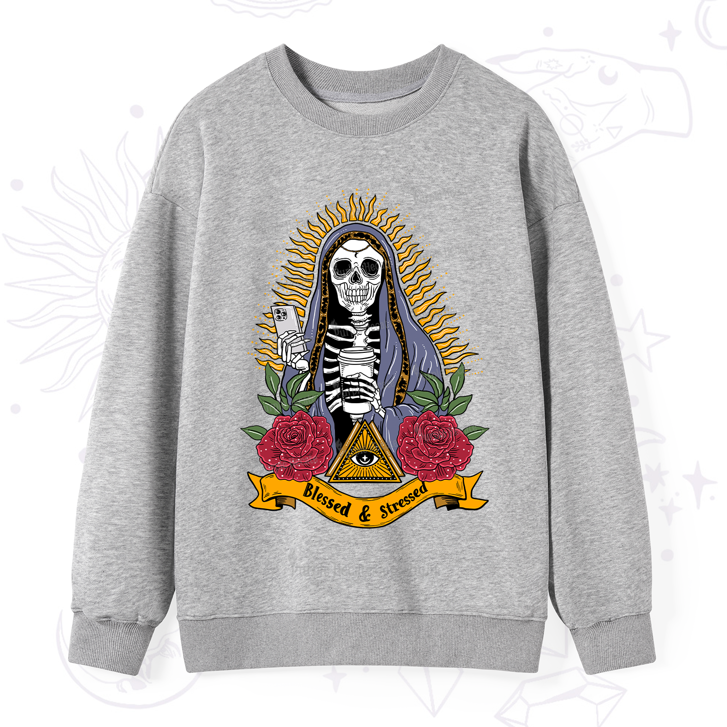 Purplehecate Blessed And Stressed Sweatshirt