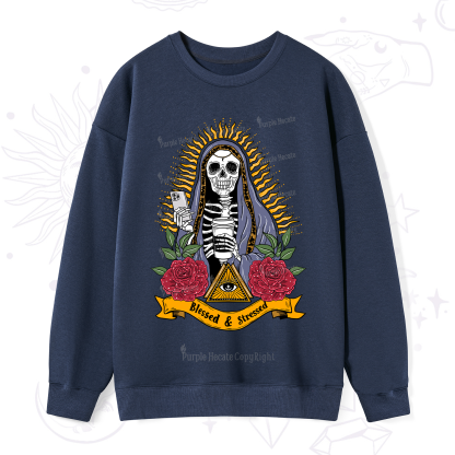 Purplehecate Blessed And Stressed Sweatshirt
