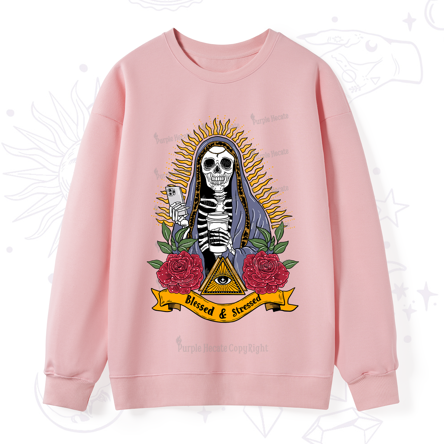 Purplehecate Blessed And Stressed Sweatshirt