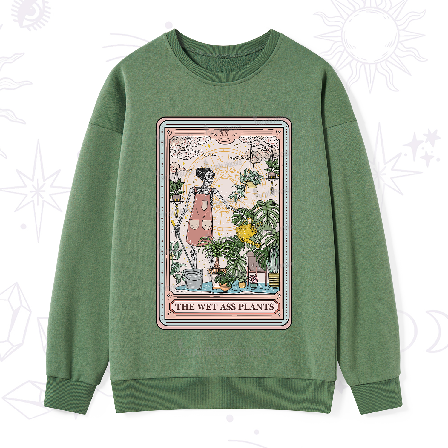 Purplehecate The Wet Ass Plants Tarot Sweatshirt