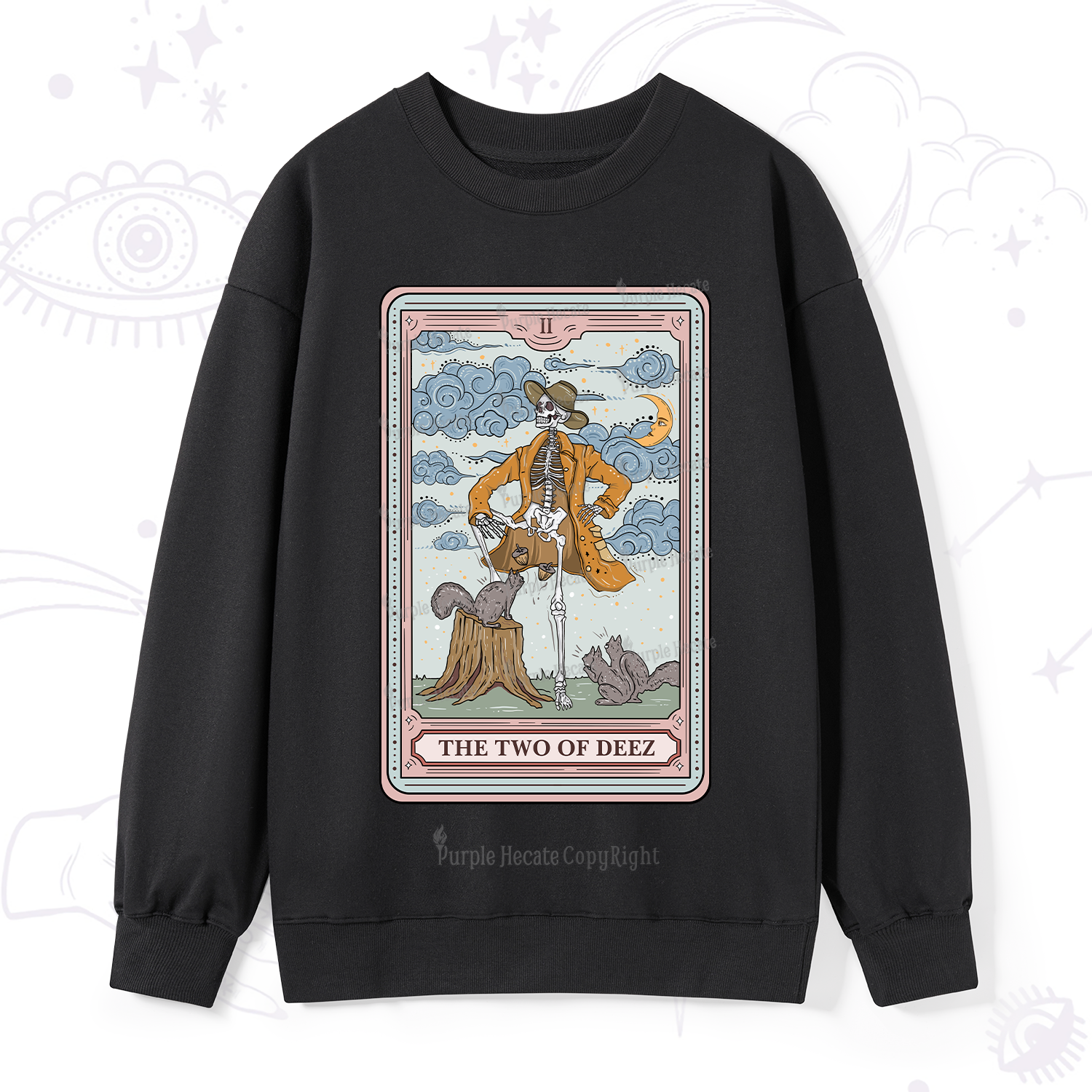 Purplehecate The Two Of Deez Tarot Sweatshirt