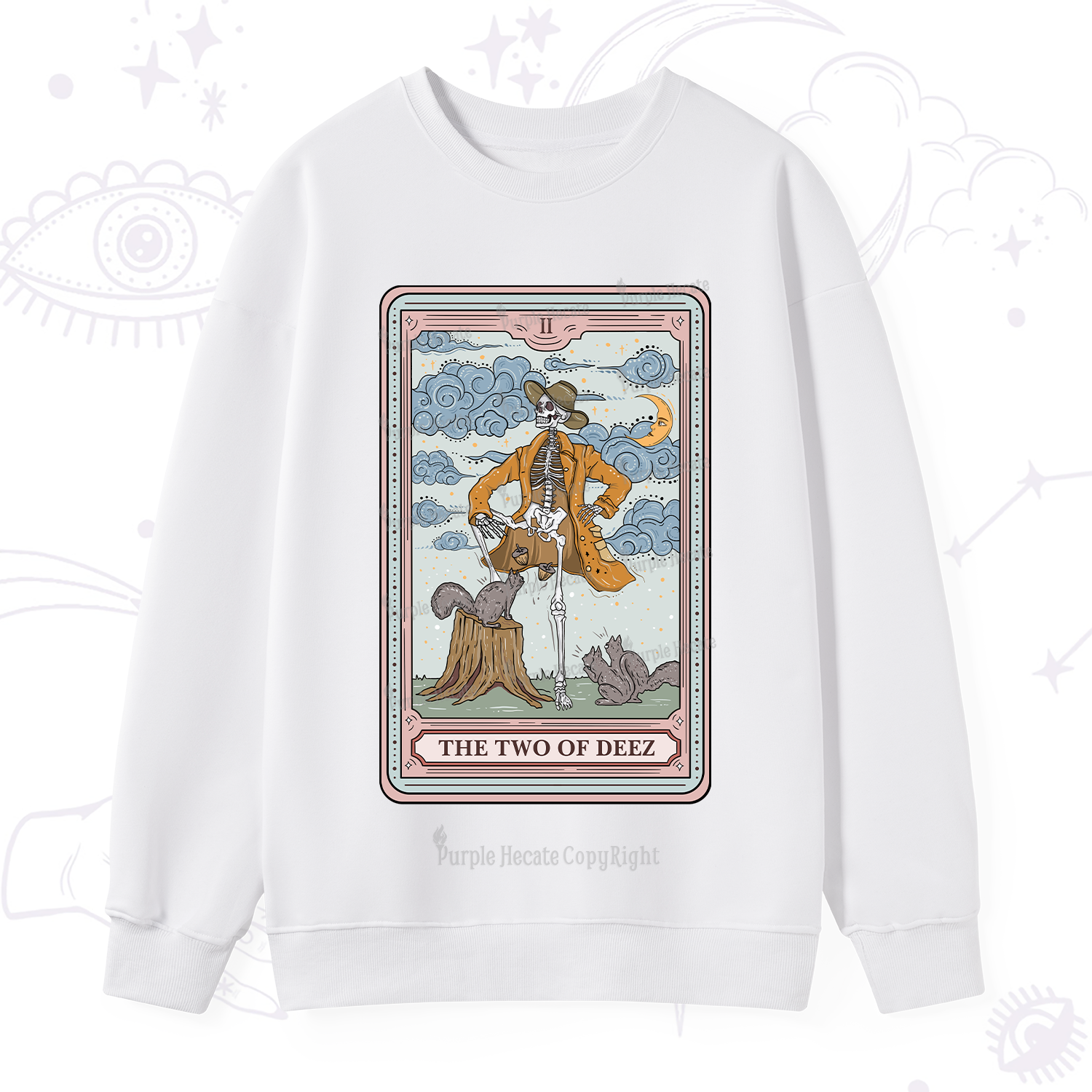 Purplehecate The Two Of Deez Tarot Sweatshirt