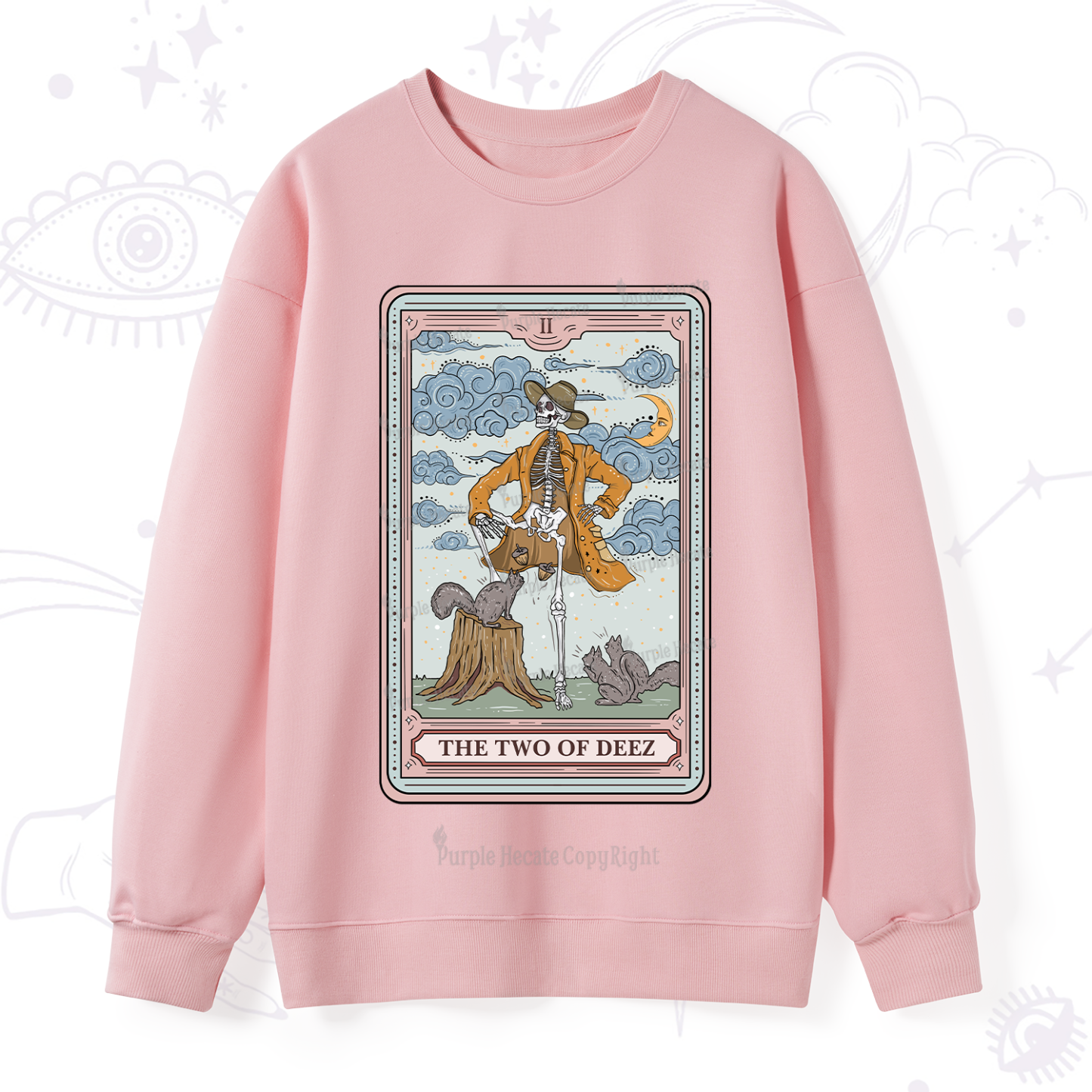 Purplehecate The Two Of Deez Tarot Sweatshirt