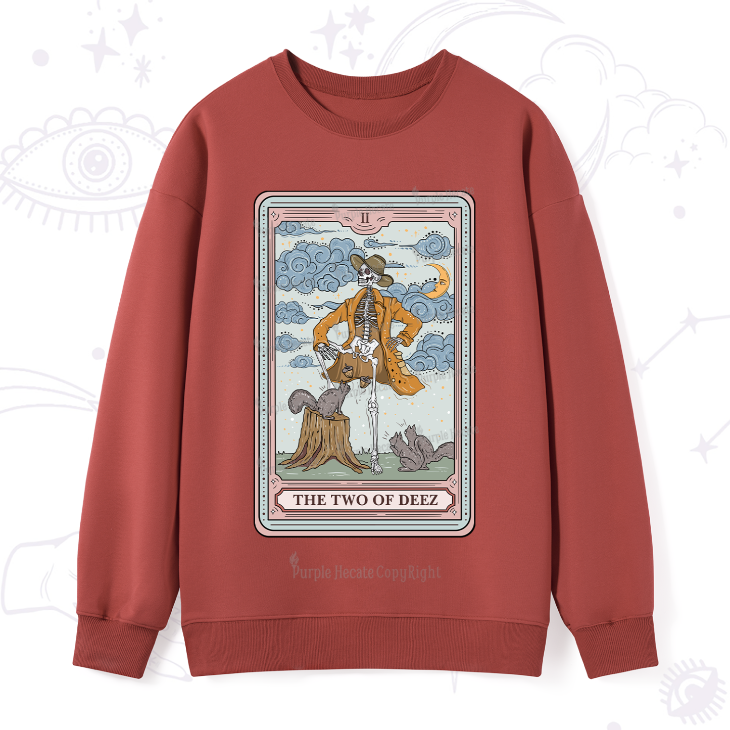 Purplehecate The Two Of Deez Tarot Sweatshirt