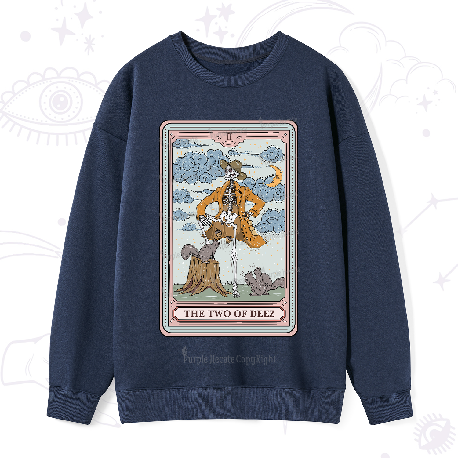 Purplehecate The Two Of Deez Tarot Sweatshirt