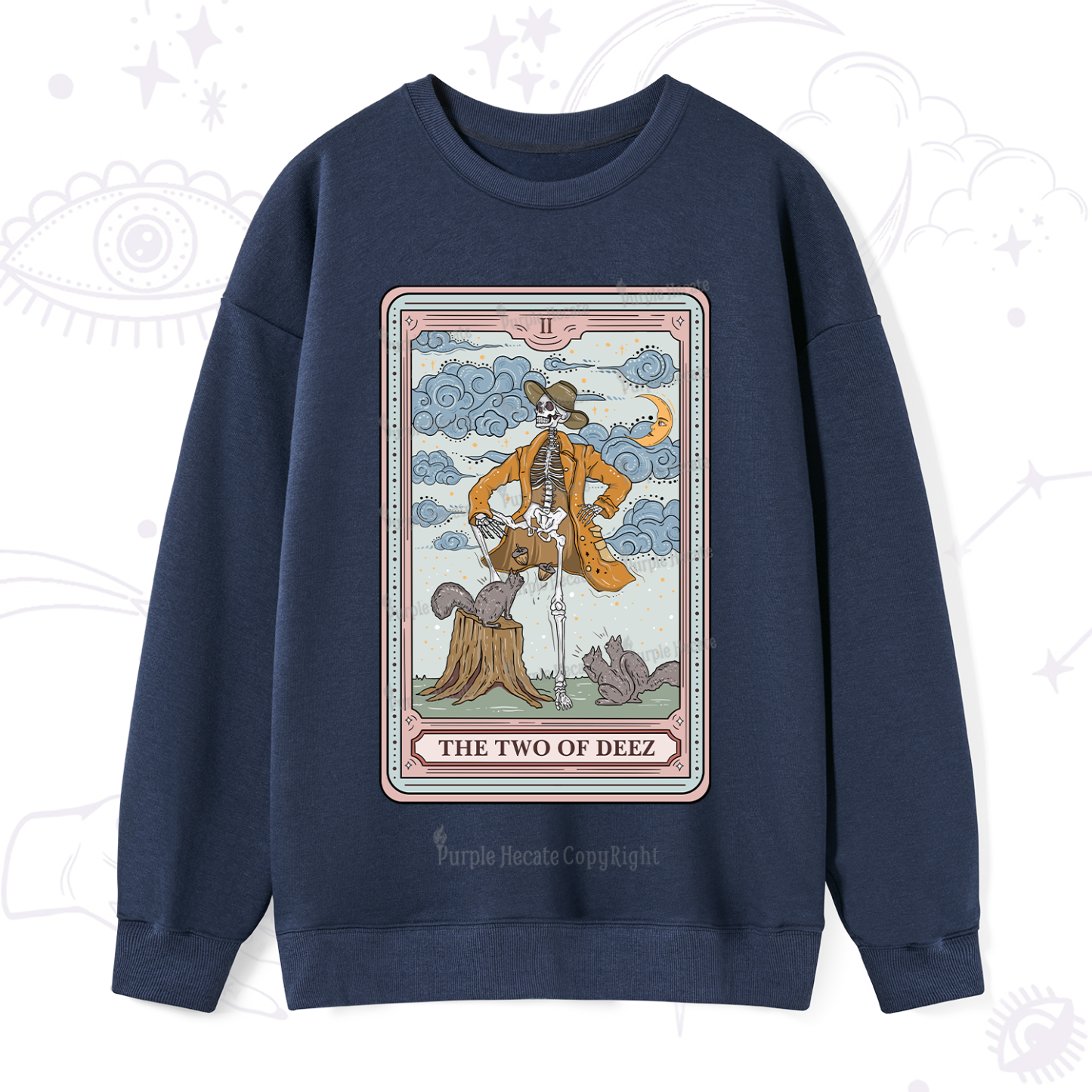 Purplehecate The Two Of Deez Tarot Sweatshirt