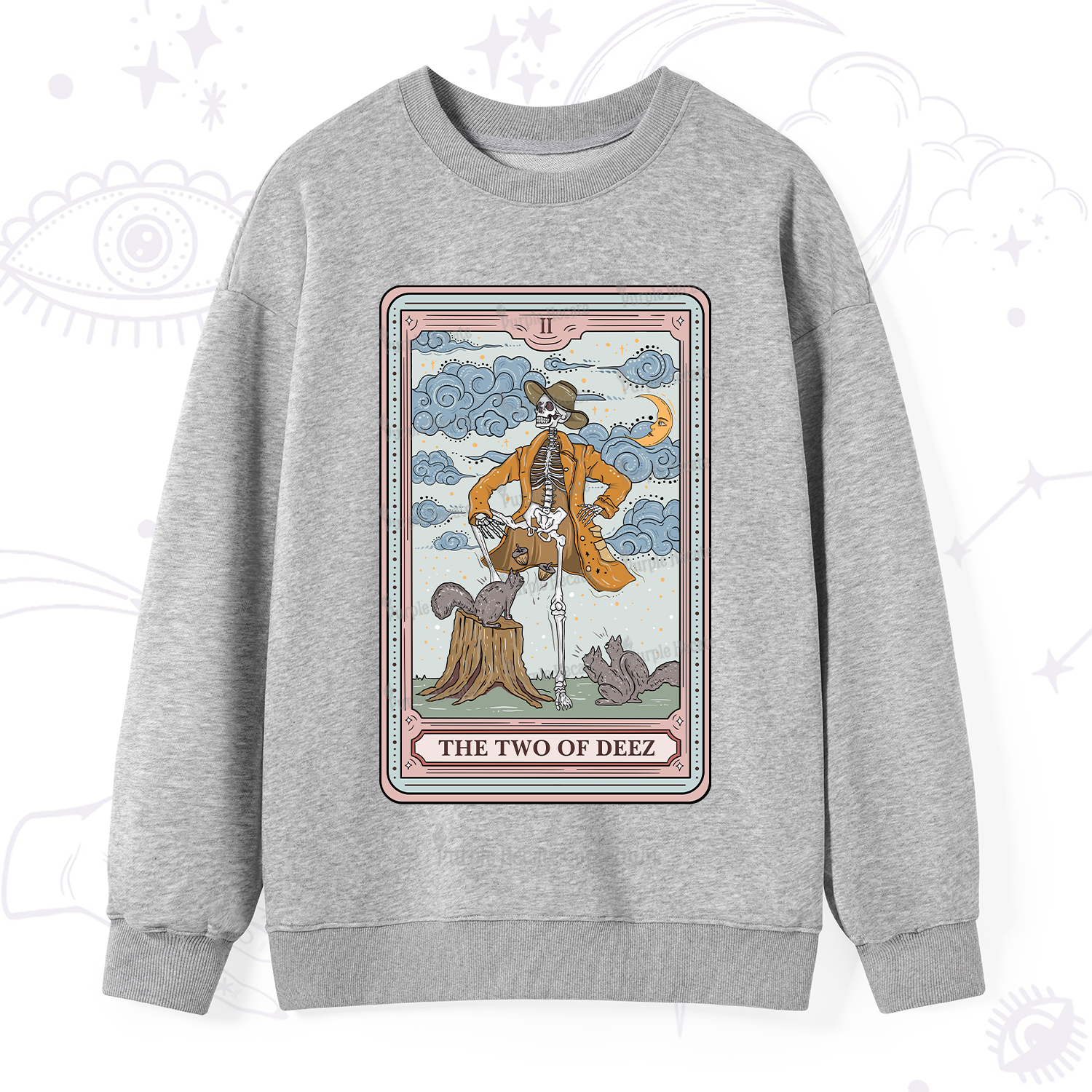 Purplehecate The Two Of Deez Tarot Sweatshirt