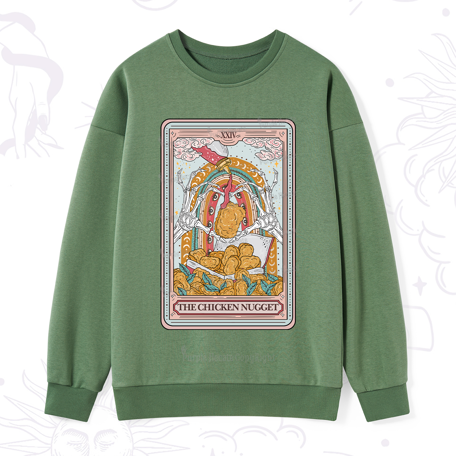 Purplehecate The Chicken Nugget Tarot Sweatshirt