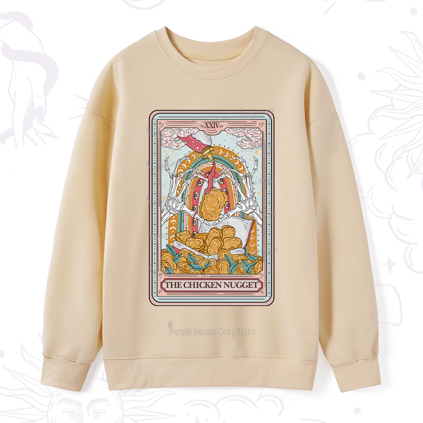 Purplehecate The Chicken Nugget Tarot Sweatshirt