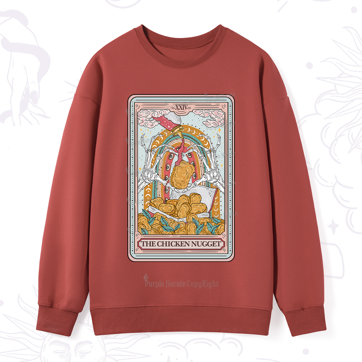 Purplehecate The Chicken Nugget Tarot Sweatshirt