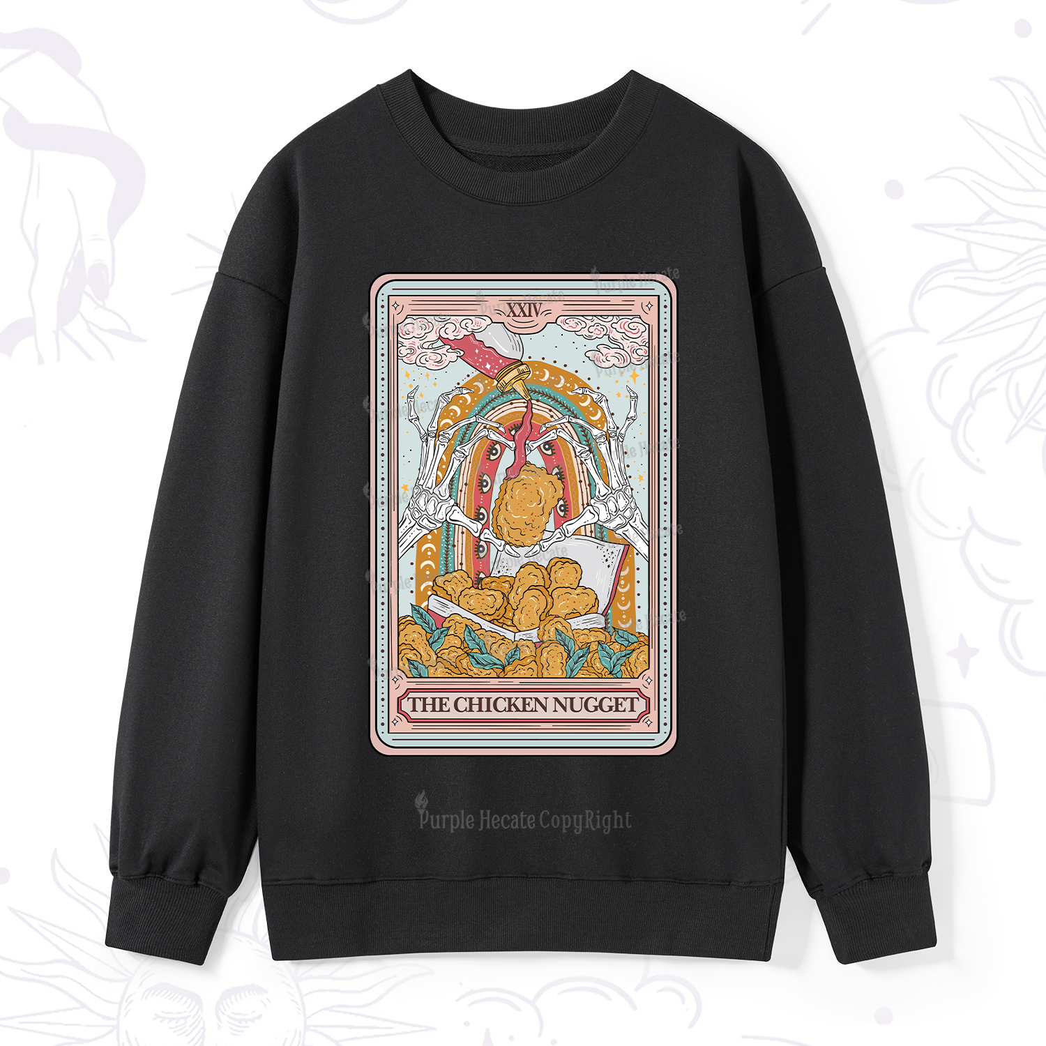 Purplehecate The Chicken Nugget Tarot Sweatshirt