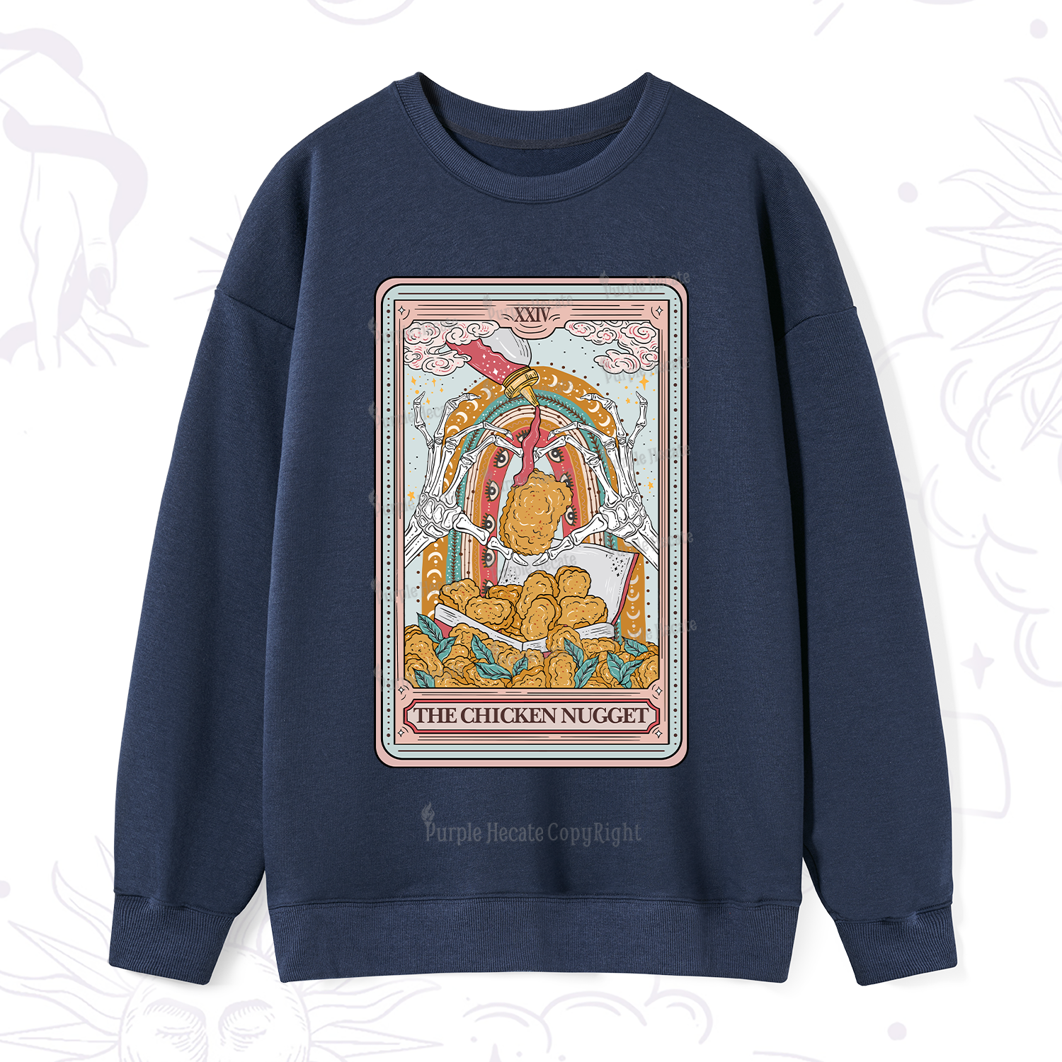 Purplehecate The Chicken Nugget Tarot Sweatshirt
